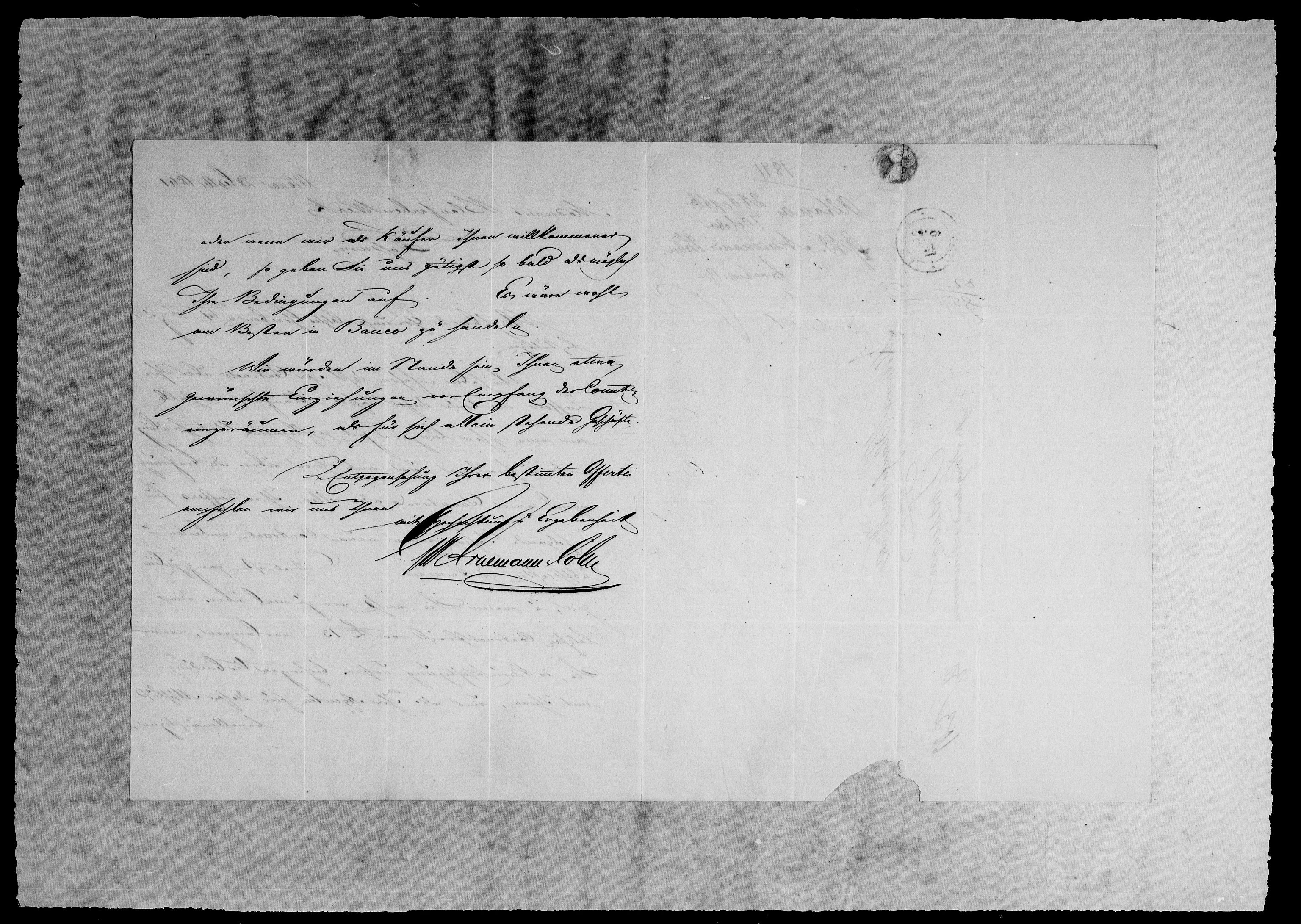 Modums Blaafarveværk, RA/PA-0157/G/Gb/L0126/0001: -- / Innkomne brev A - Z, 1841-1842, p. 3