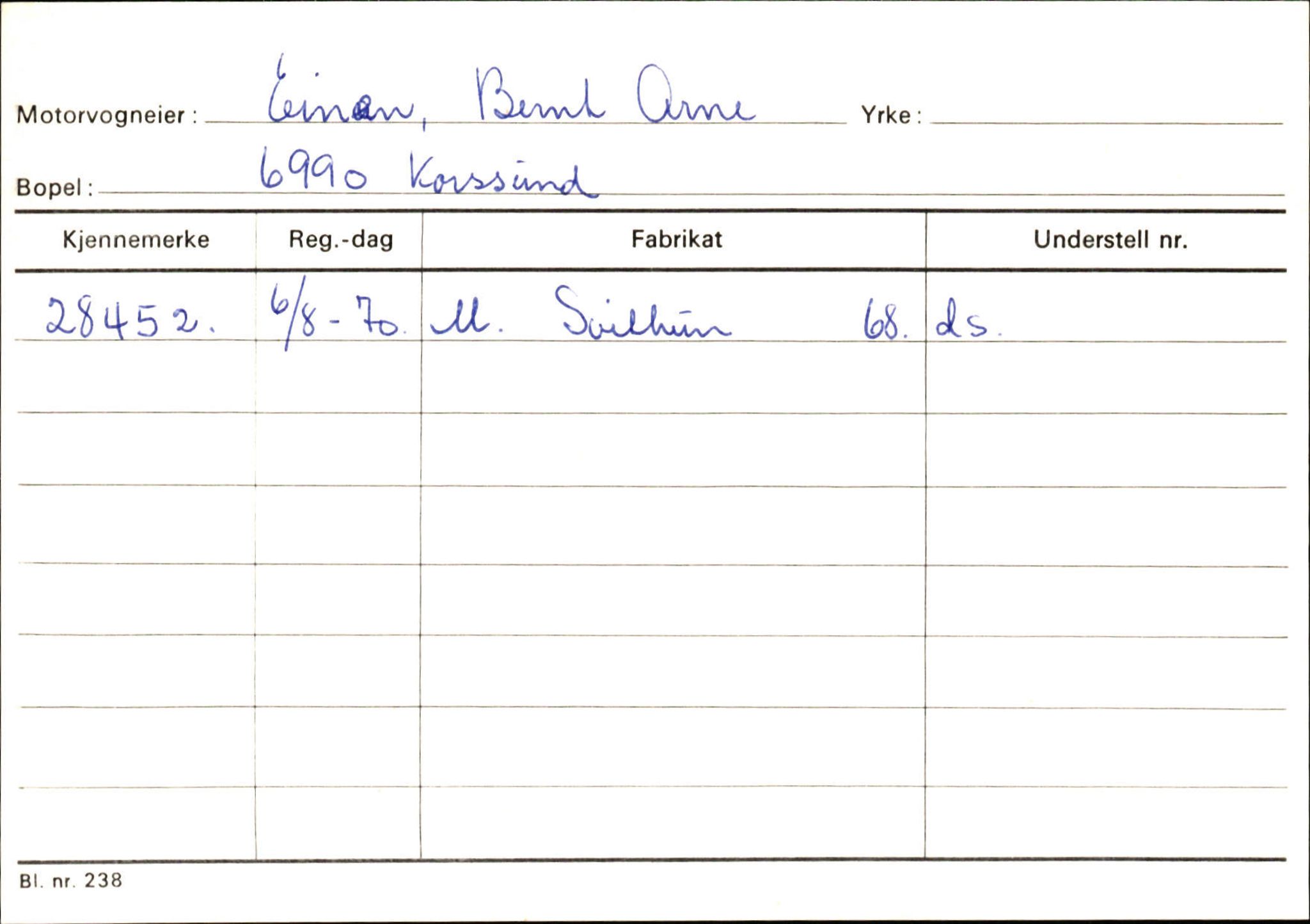 Statens vegvesen, Sogn og Fjordane vegkontor, AV/SAB-A-5301/4/F/L0132: Eigarregister Askvoll A-Å. Balestrand A-Å, 1945-1975, p. 203