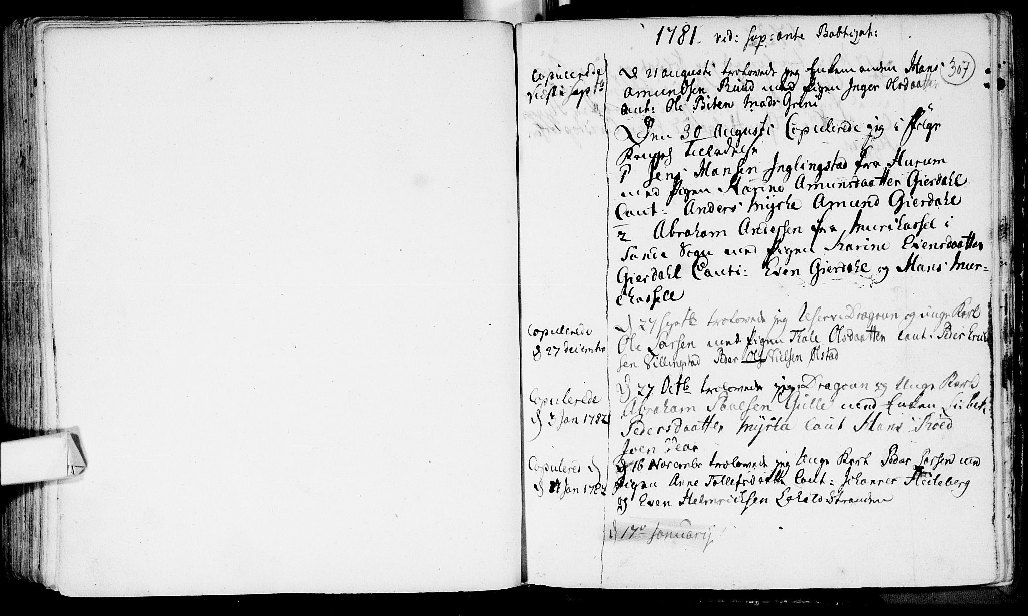 Røyken kirkebøker, AV/SAKO-A-241/F/Fa/L0002: Parish register (official) no. 2, 1731-1782, p. 307