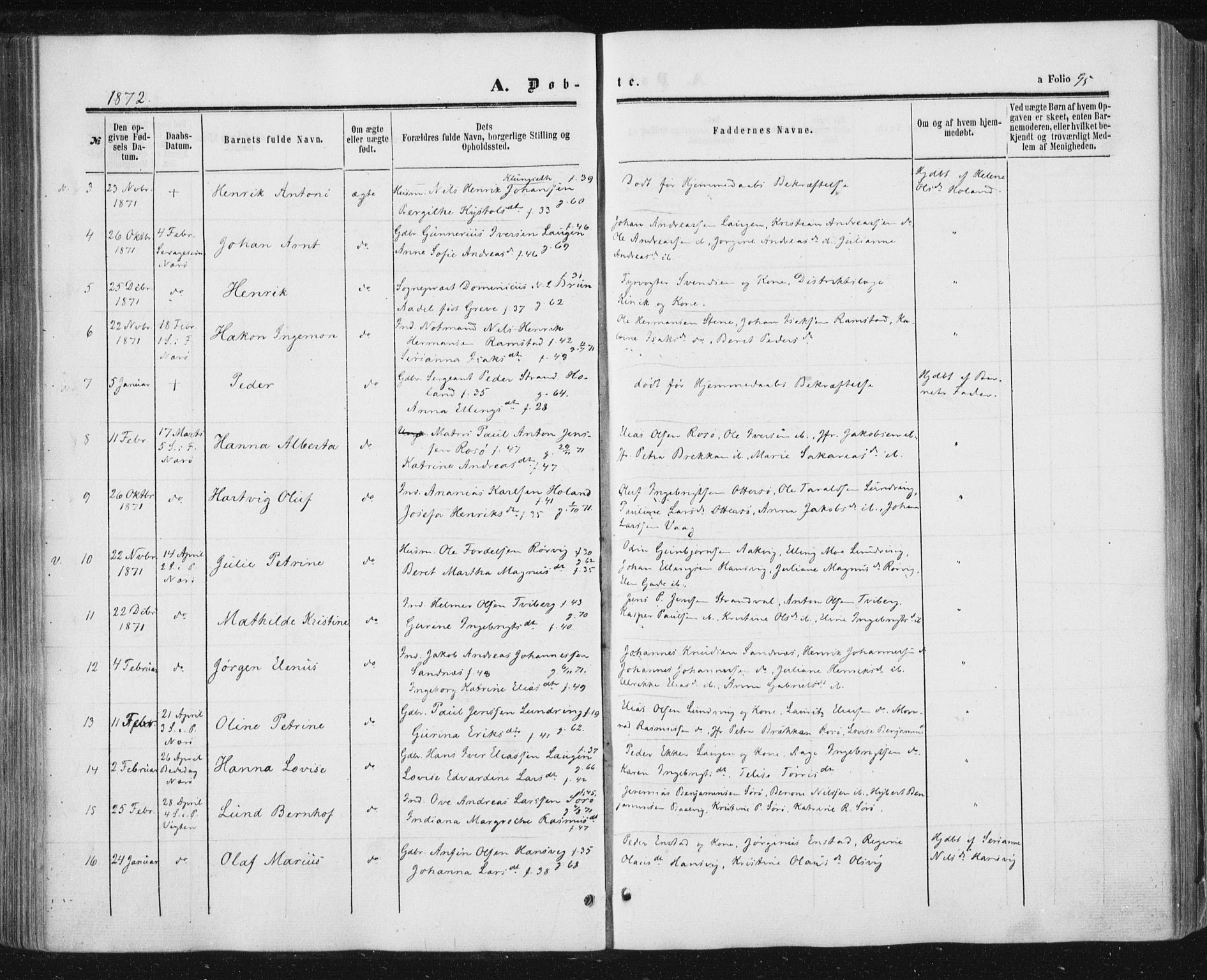 Ministerialprotokoller, klokkerbøker og fødselsregistre - Nord-Trøndelag, SAT/A-1458/784/L0670: Parish register (official) no. 784A05, 1860-1876, p. 95