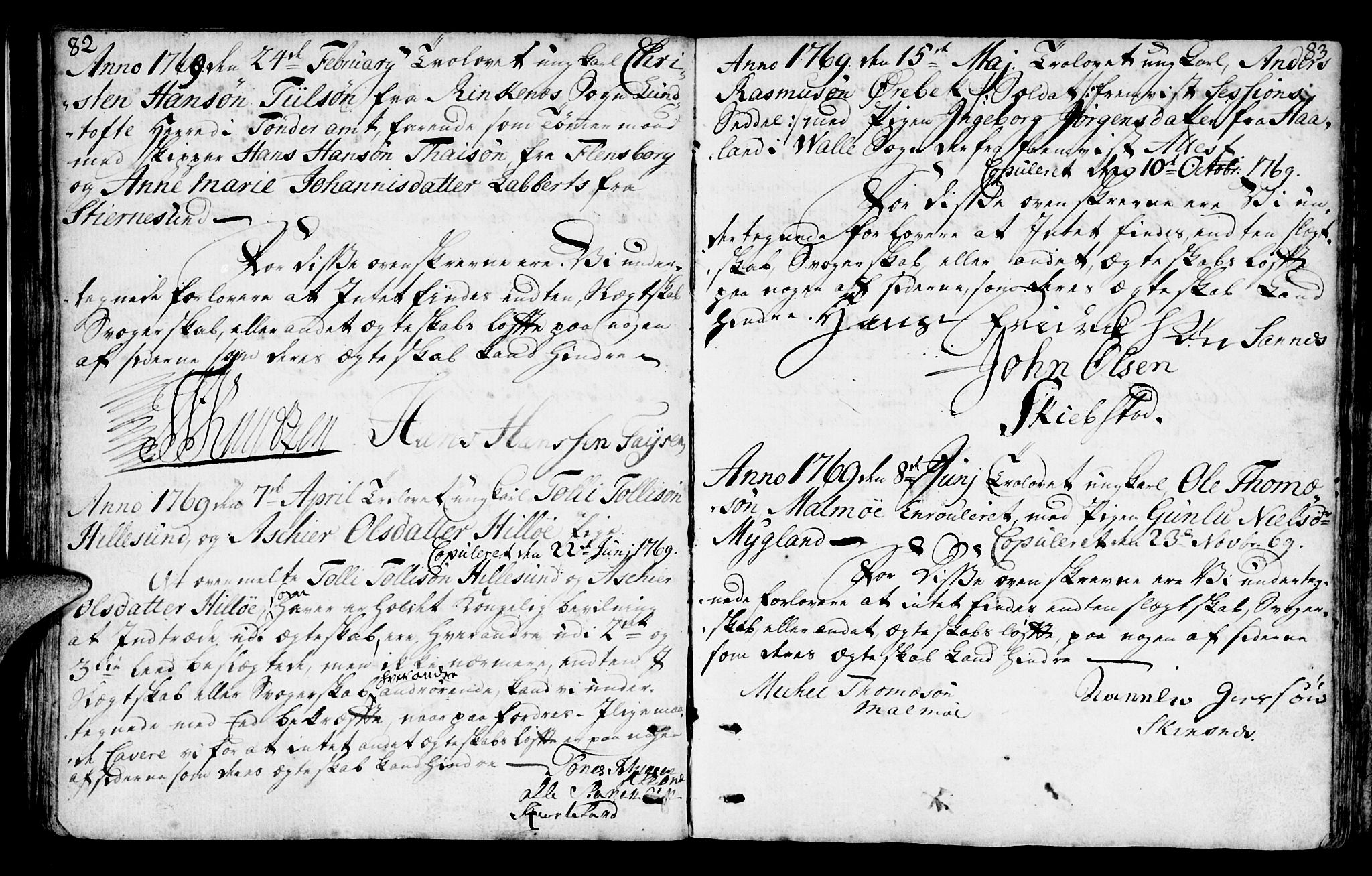 Mandal sokneprestkontor, AV/SAK-1111-0030/F/Fa/Faa/L0006: Parish register (official) no. A 6, 1755-1783, p. 82-83