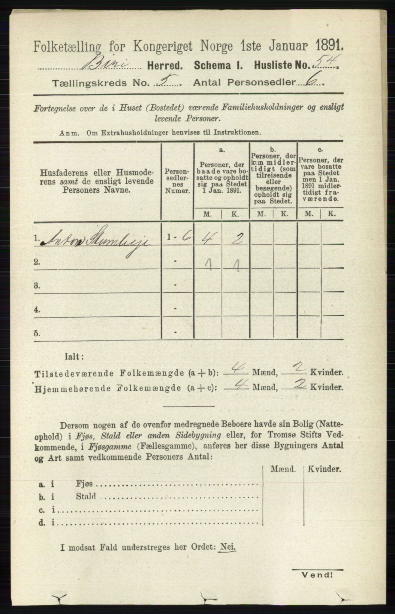 RA, 1891 census for 0525 Biri, 1891, p. 1782