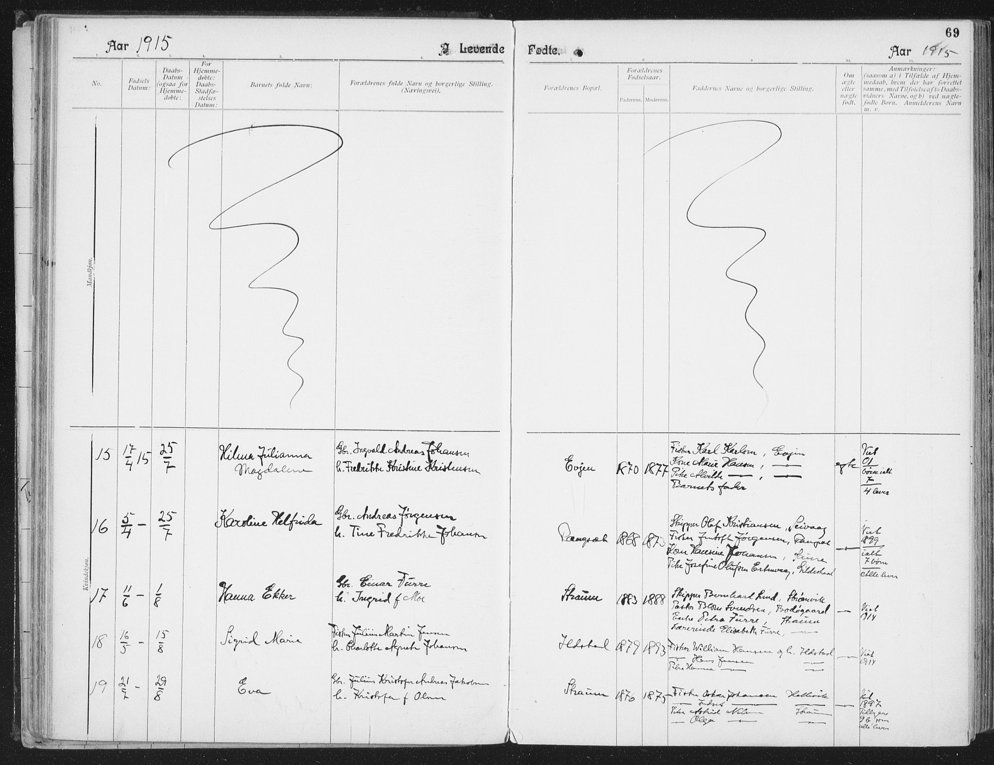 Ministerialprotokoller, klokkerbøker og fødselsregistre - Nordland, AV/SAT-A-1459/804/L0081: Parish register (official) no. 804A02, 1901-1915, p. 69