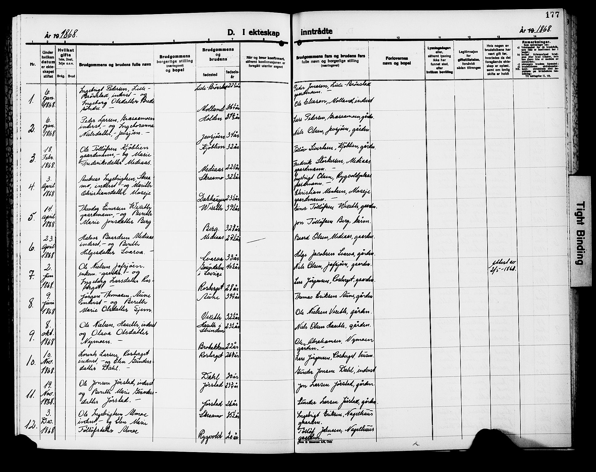 Ministerialprotokoller, klokkerbøker og fødselsregistre - Nord-Trøndelag, SAT/A-1458/749/L0485: Parish register (official) no. 749D01, 1857-1872, p. 177