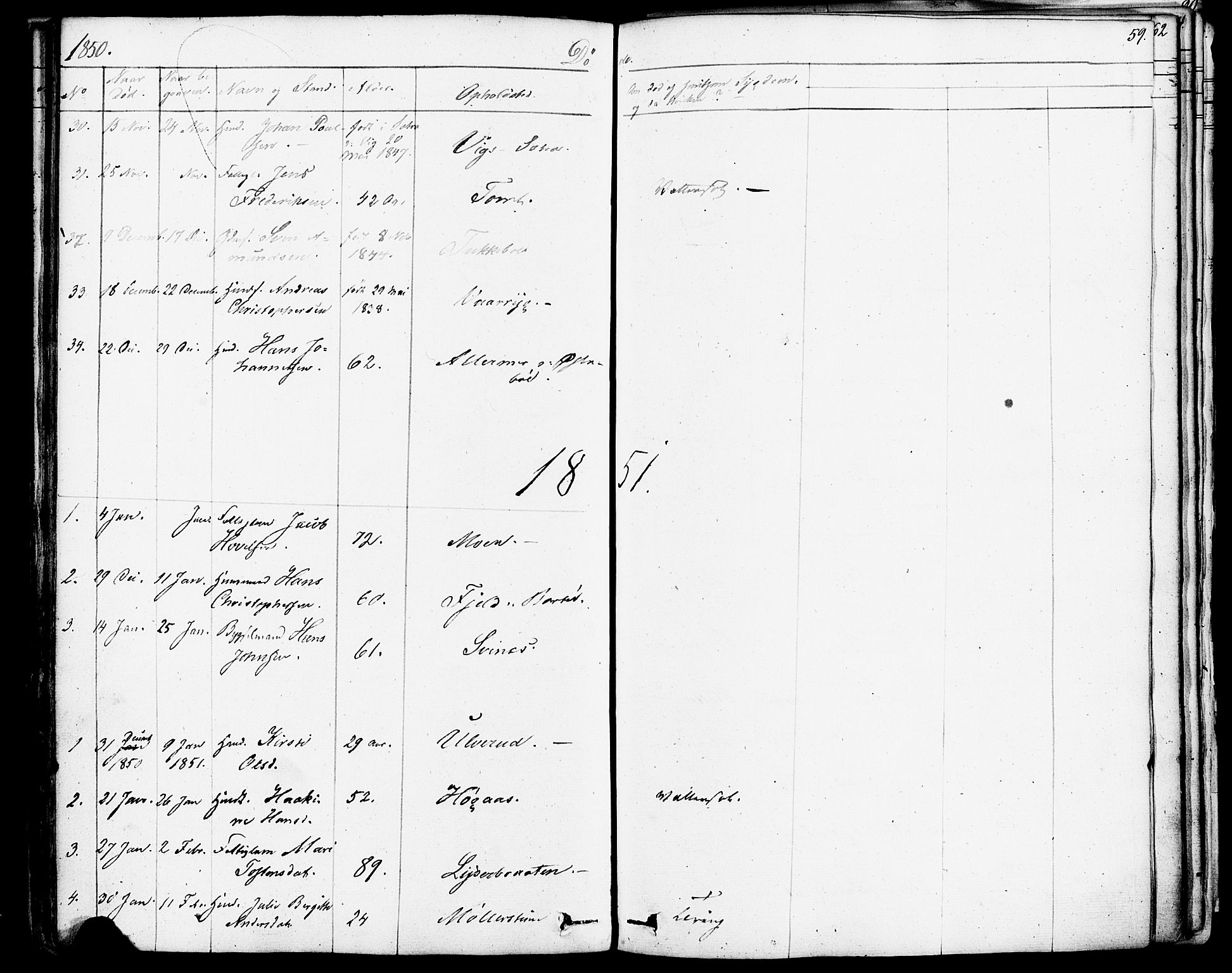 Enebakk prestekontor Kirkebøker, AV/SAO-A-10171c/F/Fa/L0013: Parish register (official) no. I 13, 1832-1882, p. 59