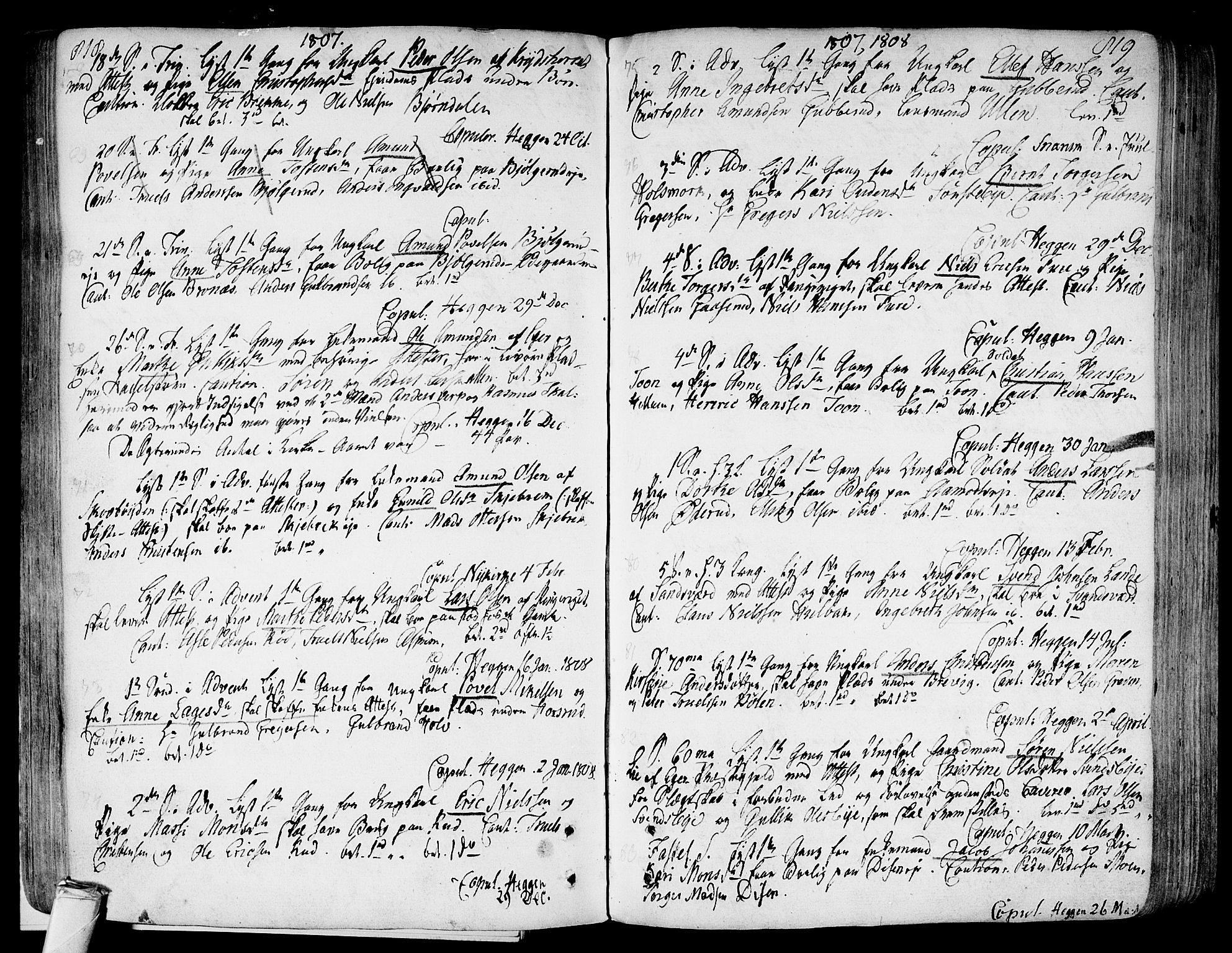 Modum kirkebøker, AV/SAKO-A-234/F/Fa/L0003: Parish register (official) no. 3, 1783-1819, p. 818-819