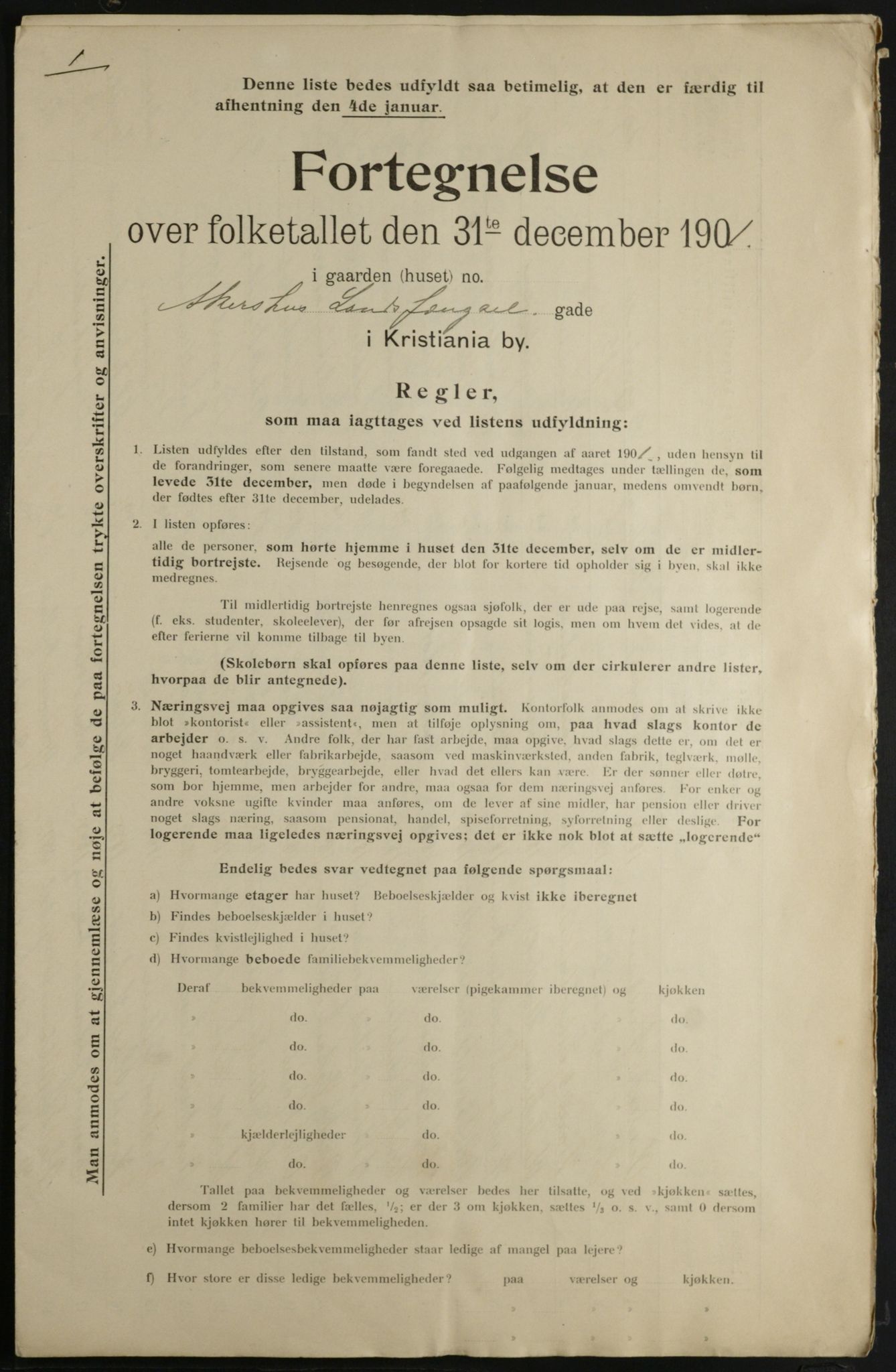 OBA, Municipal Census 1901 for Kristiania, 1901, p. 158