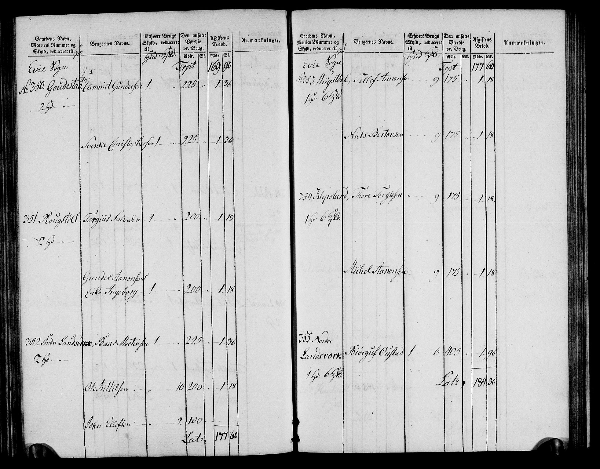 Rentekammeret inntil 1814, Realistisk ordnet avdeling, AV/RA-EA-4070/N/Ne/Nea/L0085: Råbyggelag fogderi. Oppebørselsregister, 1803-1804, p. 85