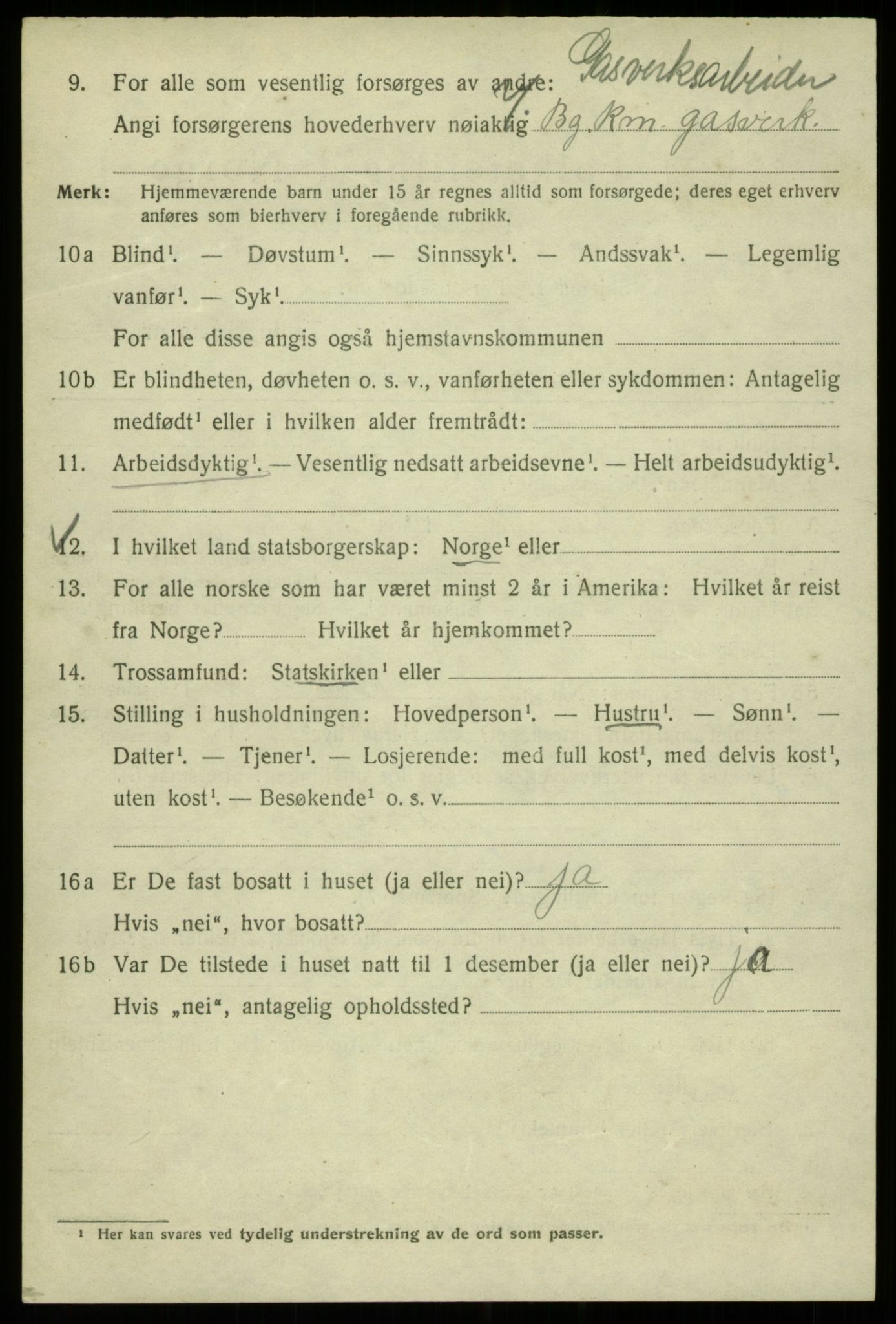 SAB, 1920 census for Bergen, 1920, p. 95833