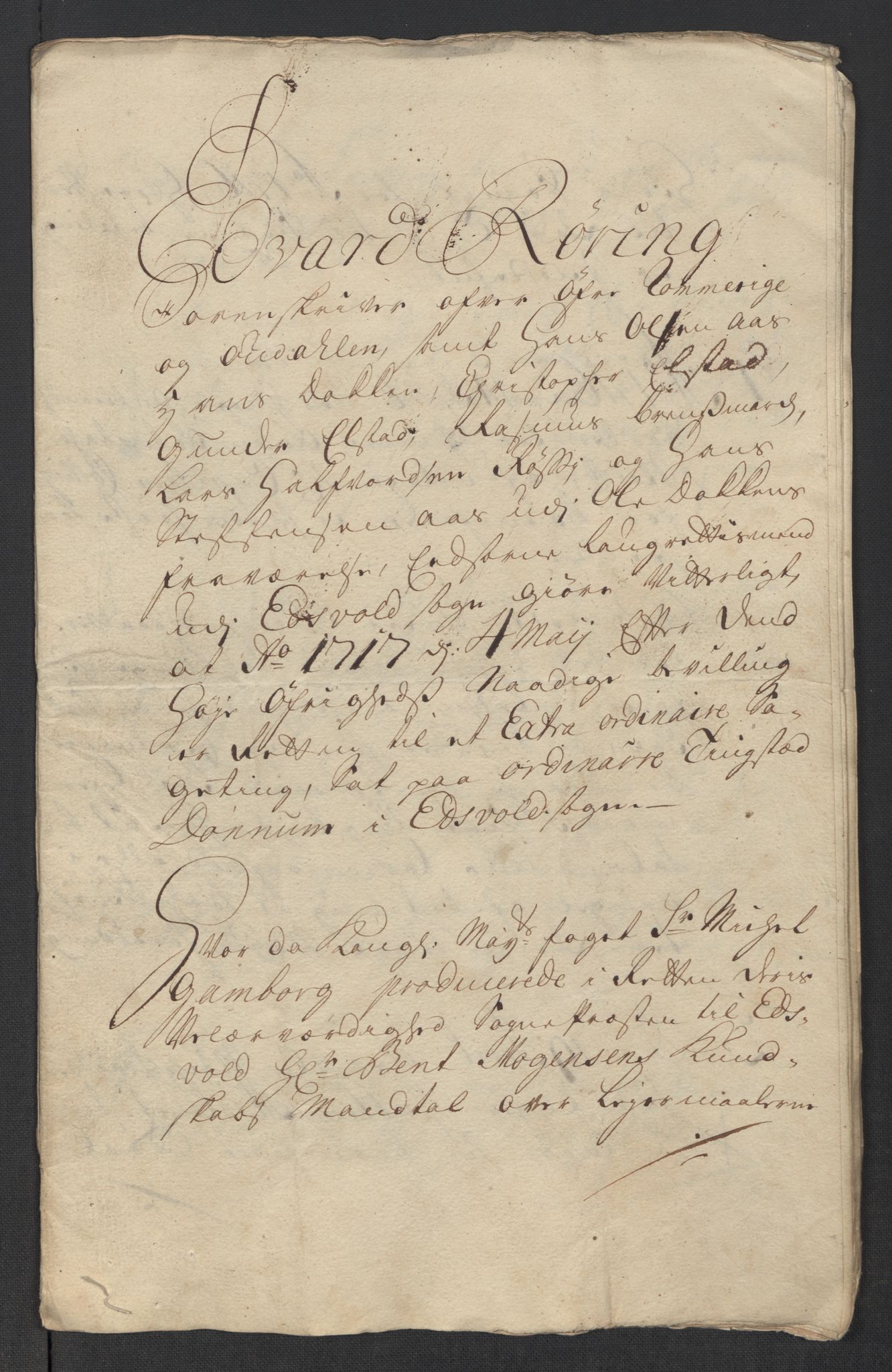 Rentekammeret inntil 1814, Reviderte regnskaper, Fogderegnskap, AV/RA-EA-4092/R12/L0726: Fogderegnskap Øvre Romerike, 1717, p. 288