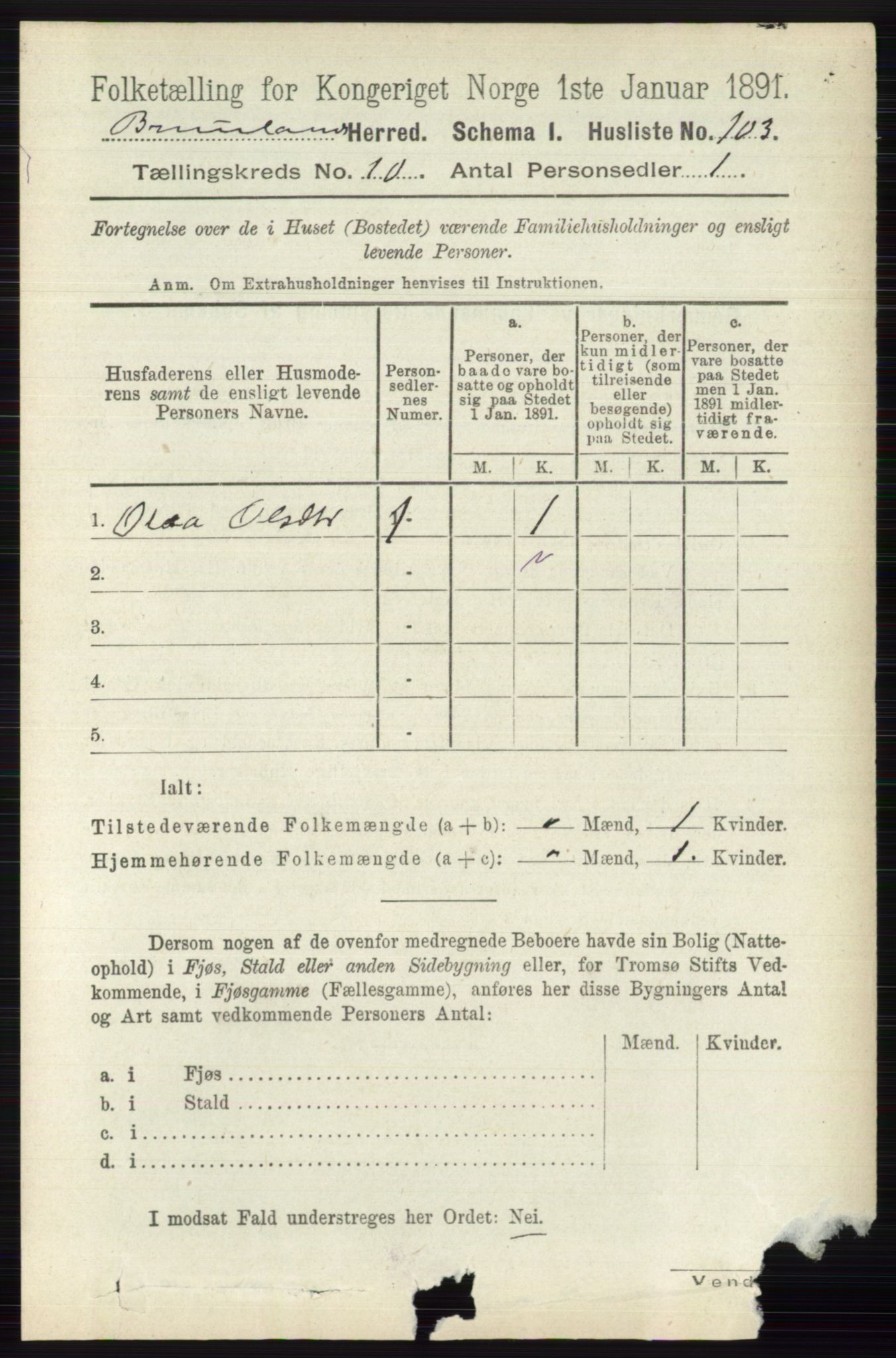 RA, 1891 census for 0726 Brunlanes, 1891, p. 4790