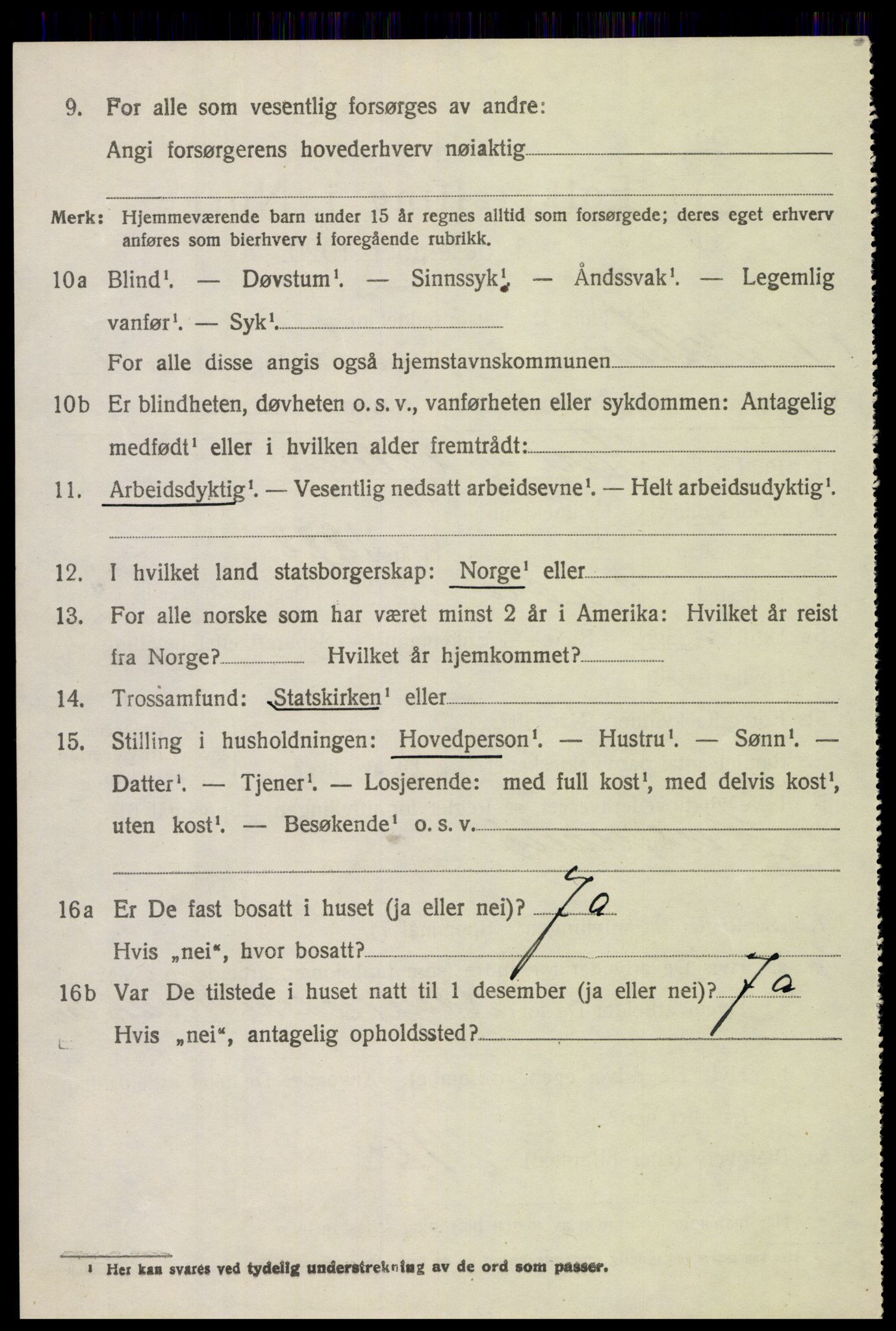SAH, 1920 census for Vardal, 1920, p. 11906