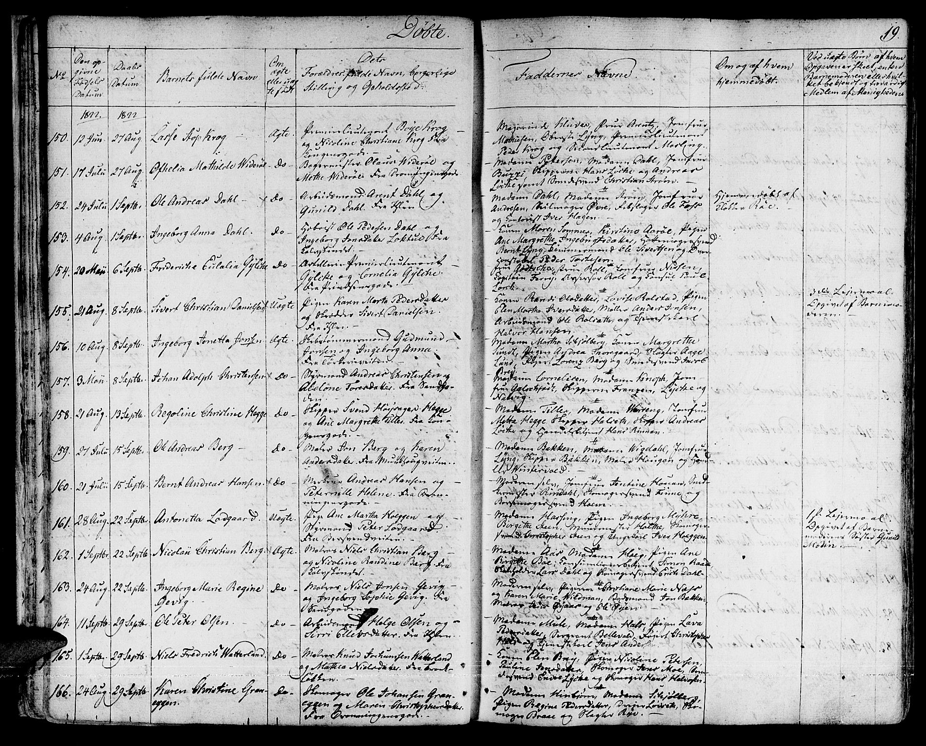 Ministerialprotokoller, klokkerbøker og fødselsregistre - Sør-Trøndelag, AV/SAT-A-1456/601/L0045: Parish register (official) no. 601A13, 1821-1831, p. 19