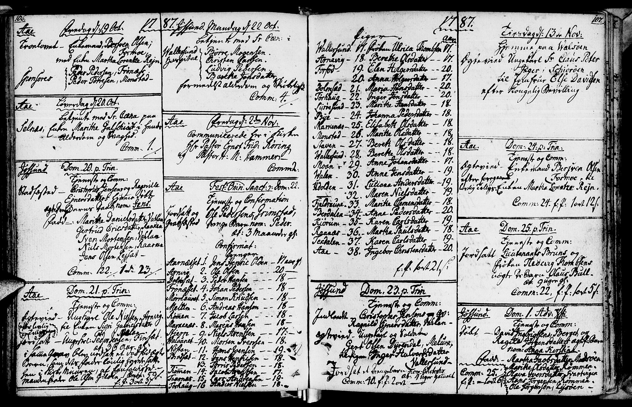 Ministerialprotokoller, klokkerbøker og fødselsregistre - Sør-Trøndelag, SAT/A-1456/655/L0673: Parish register (official) no. 655A02, 1780-1801, p. 106-107