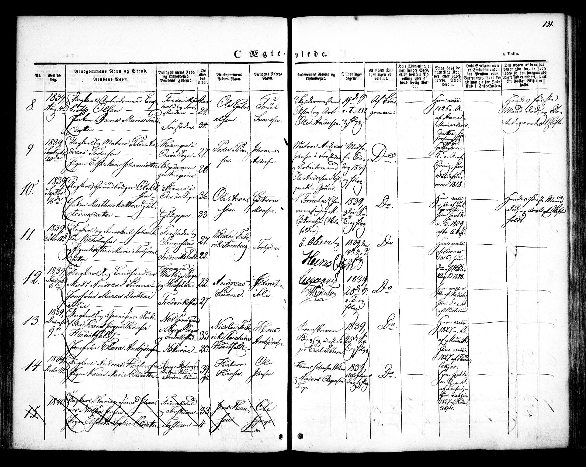 Glemmen prestekontor Kirkebøker, AV/SAO-A-10908/F/Fa/L0005: Parish register (official) no. 5, 1838-1852, p. 131