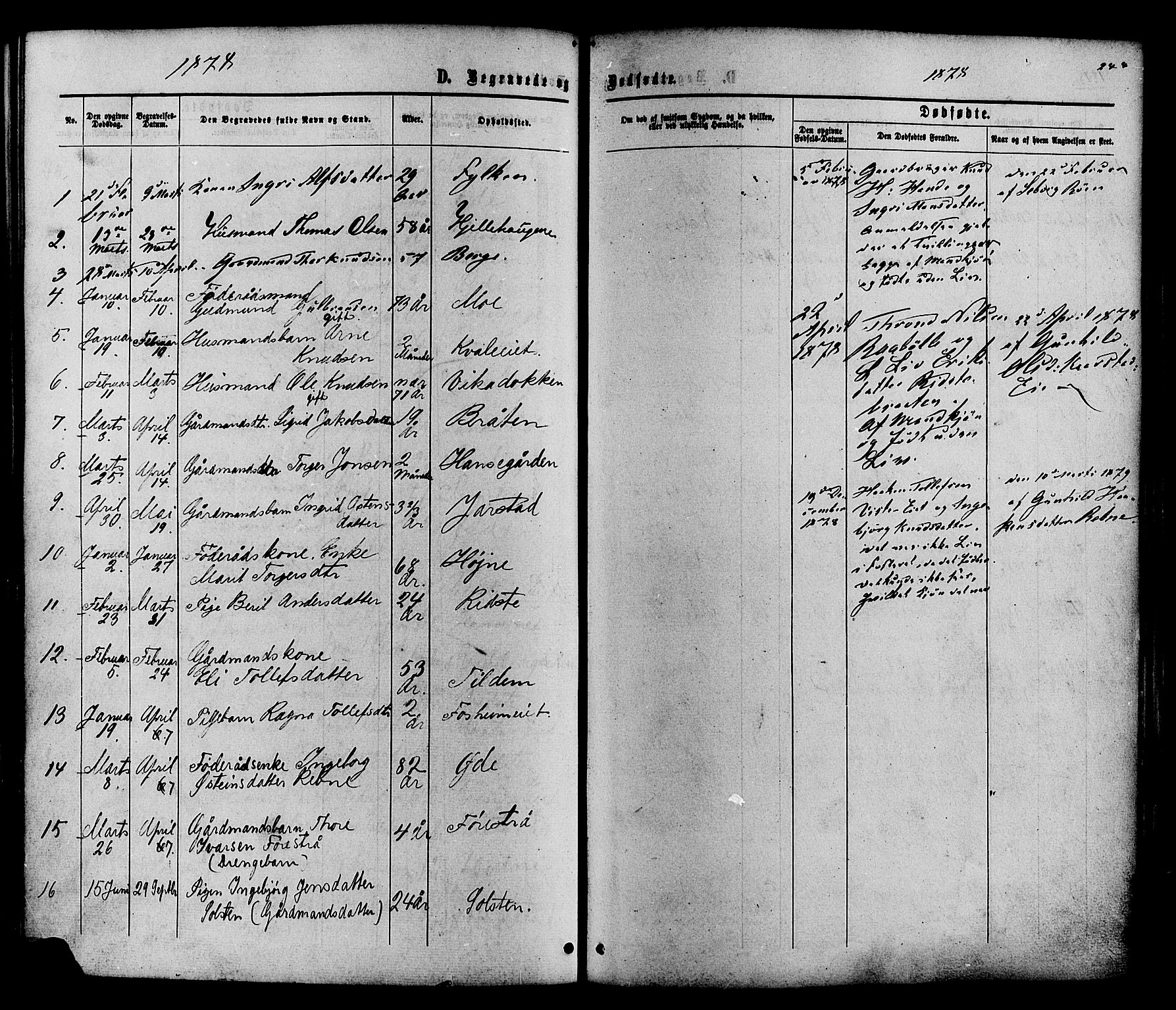 Vestre Slidre prestekontor, SAH/PREST-136/H/Ha/Haa/L0003: Parish register (official) no. 3, 1865-1880, p. 244