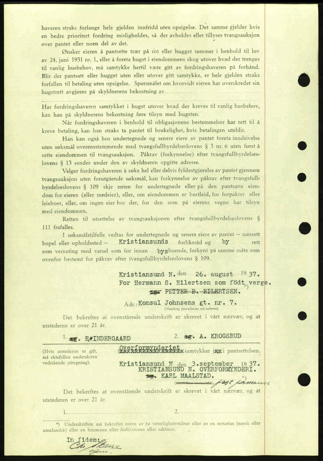 Kristiansund byfogd, SAT/A-4587/A/27: Mortgage book no. 31, 1938-1939, Diary no: : 903/1938