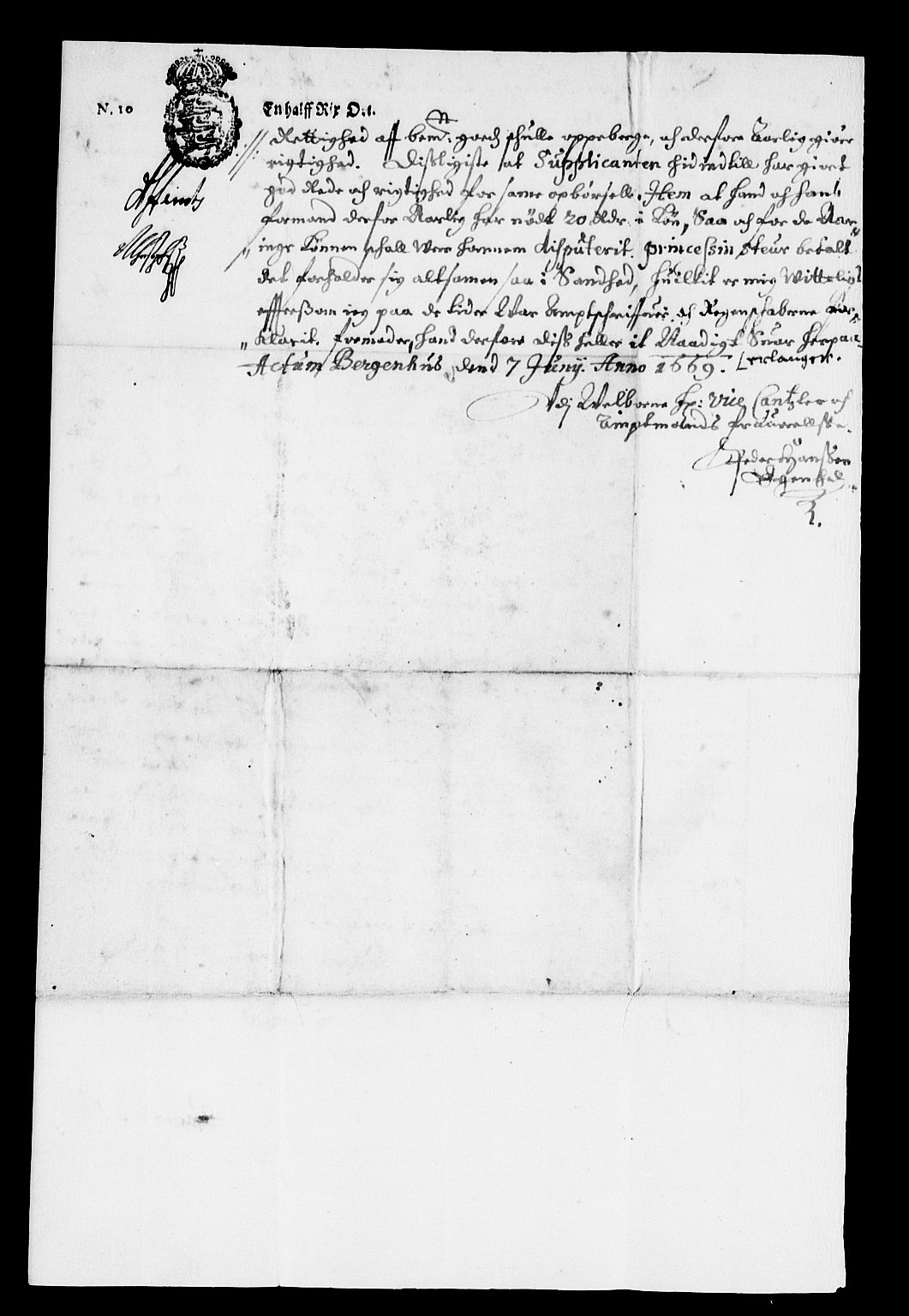 Rentekammeret inntil 1814, Reviderte regnskaper, Stiftamtstueregnskaper, Bergen stiftamt, RA/EA-6043/R/Rc/L0030: Bergen stiftamt, 1669