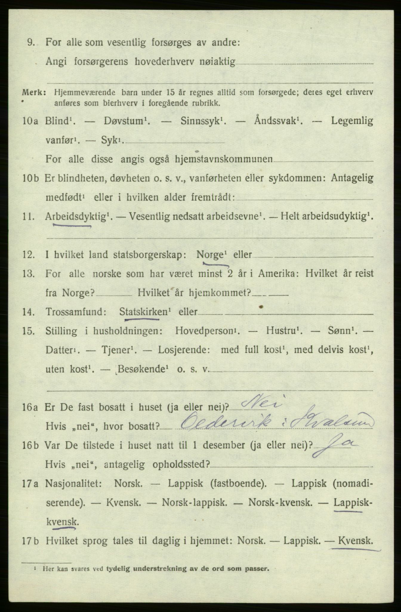 SATØ, 1920 census for , 1920, p. 1977