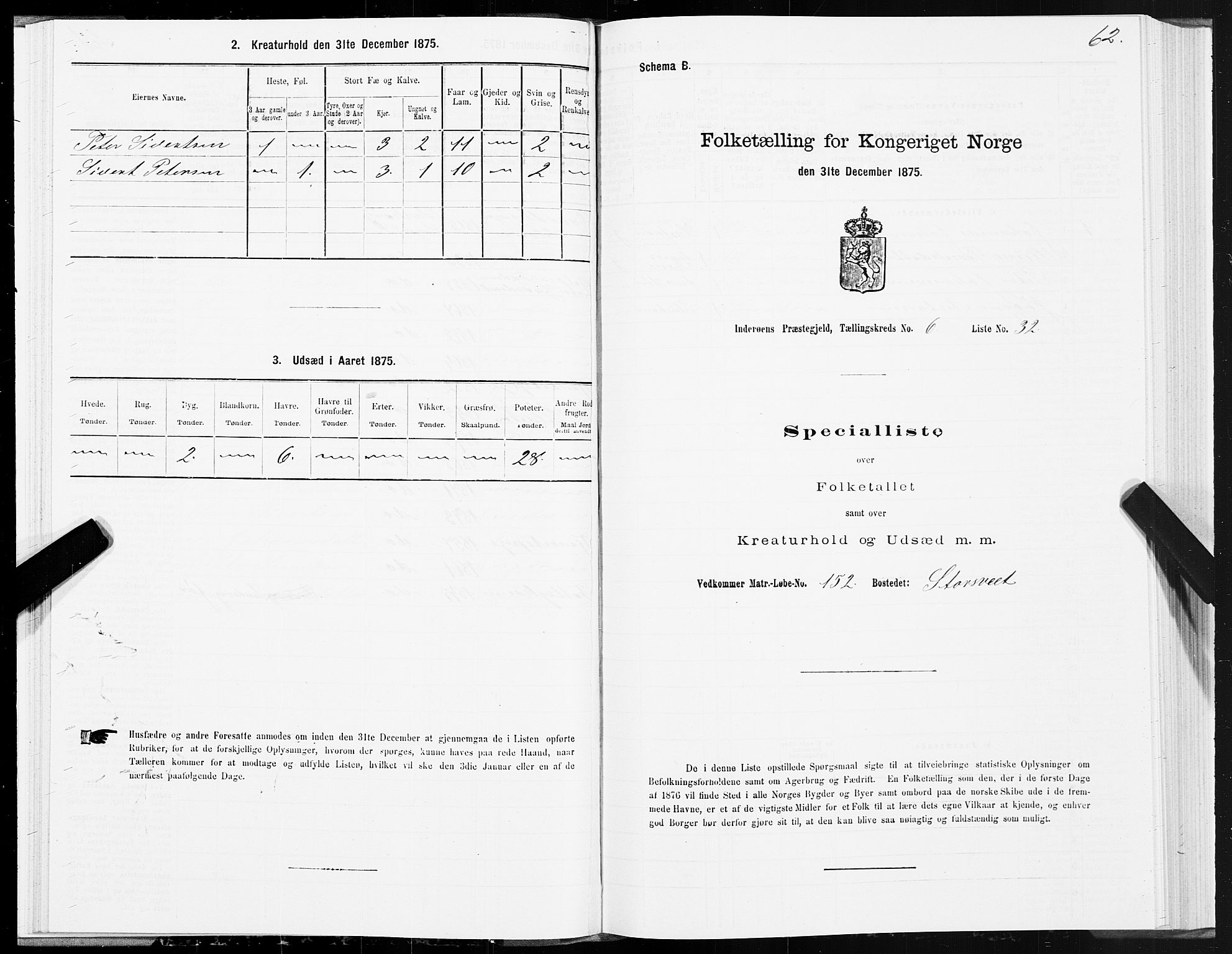 SAT, 1875 census for 1729P Inderøy, 1875, p. 4062