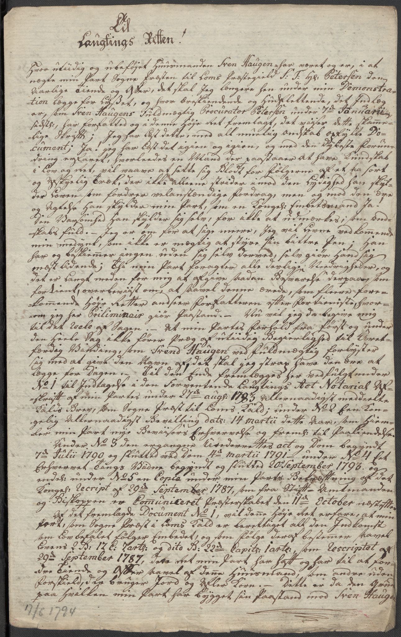 Riksarkivets diplomsamling, AV/RA-EA-5965/F15/L0012: Prestearkiv - Oppland, 1584-1794, p. 223