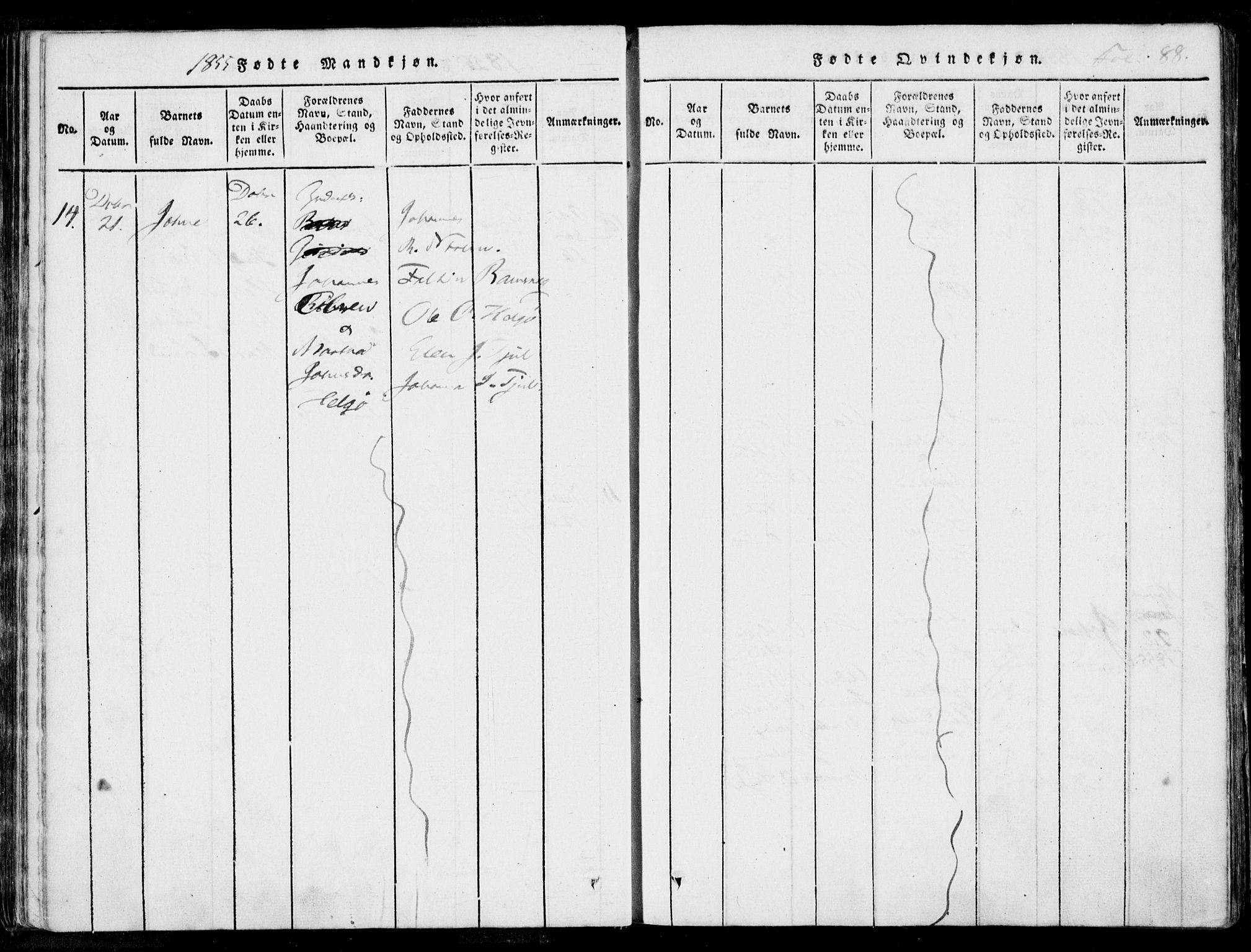 Nedstrand sokneprestkontor, AV/SAST-A-101841/01/IV: Parish register (official) no. A 7, 1816-1870, p. 88