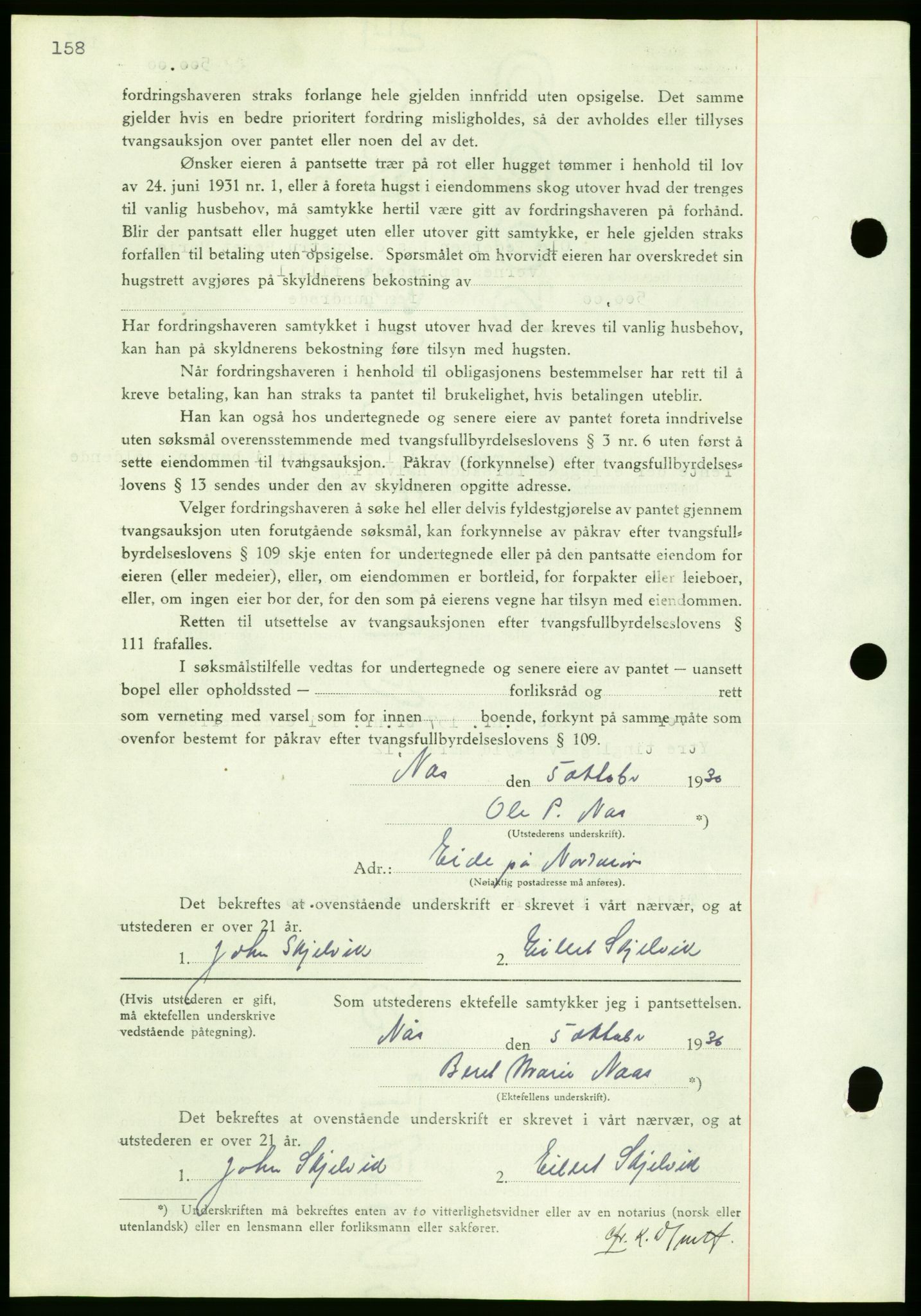 Nordmøre sorenskriveri, AV/SAT-A-4132/1/2/2Ca/L0090: Mortgage book no. B80, 1936-1937, Diary no: : 2204/1936