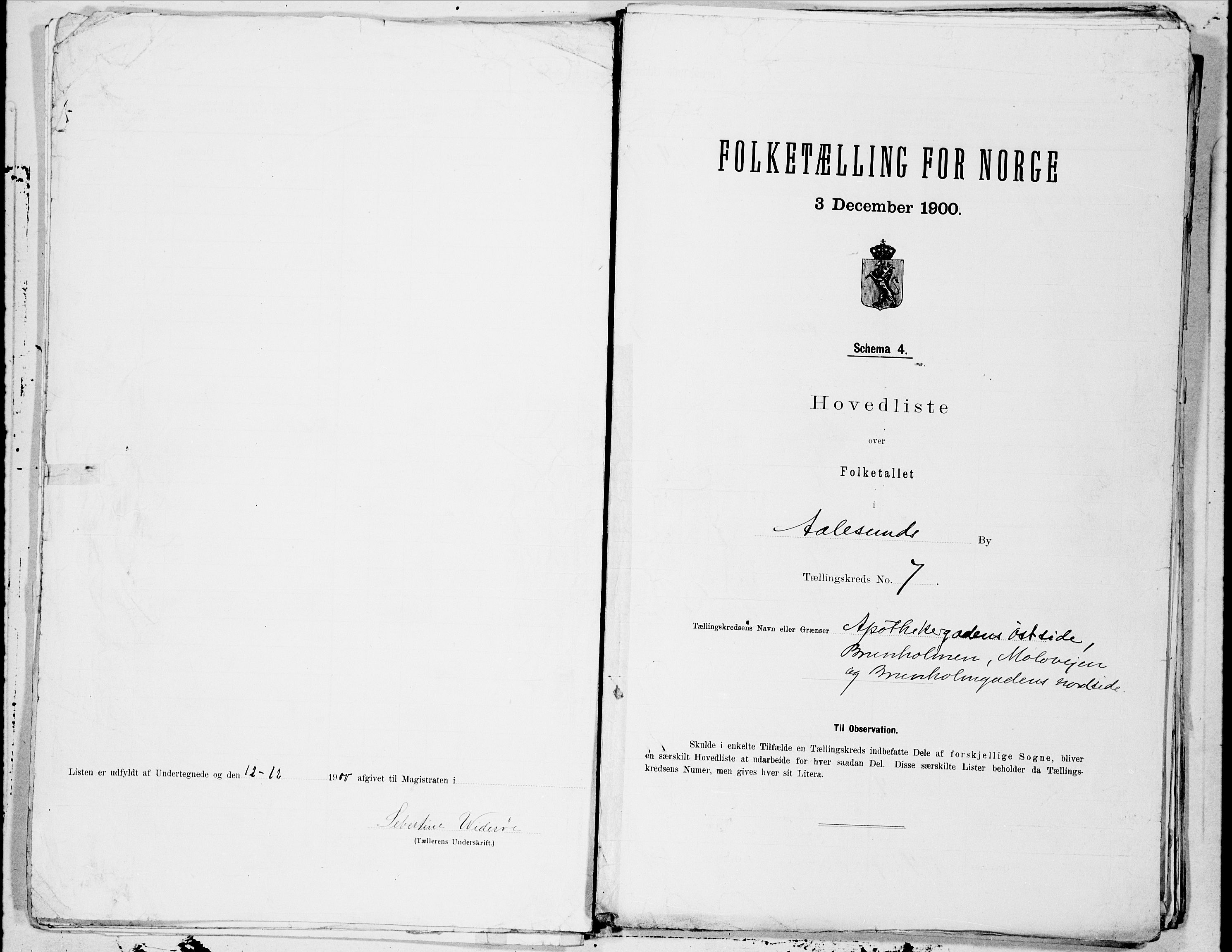 SAT, 1900 census for Ålesund, 1900, p. 14