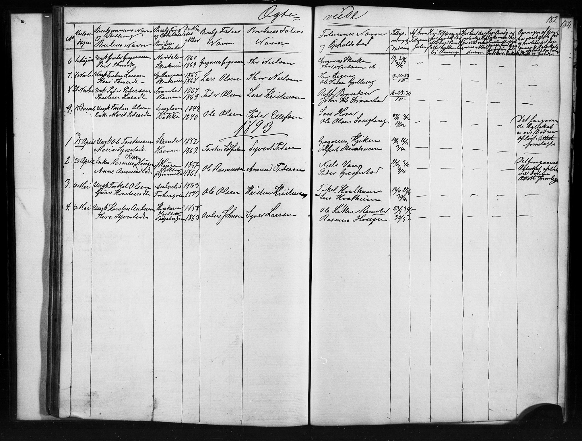 Skjåk prestekontor, SAH/PREST-072/H/Ha/Hab/L0001: Parish register (copy) no. 1, 1865-1893, p. 182