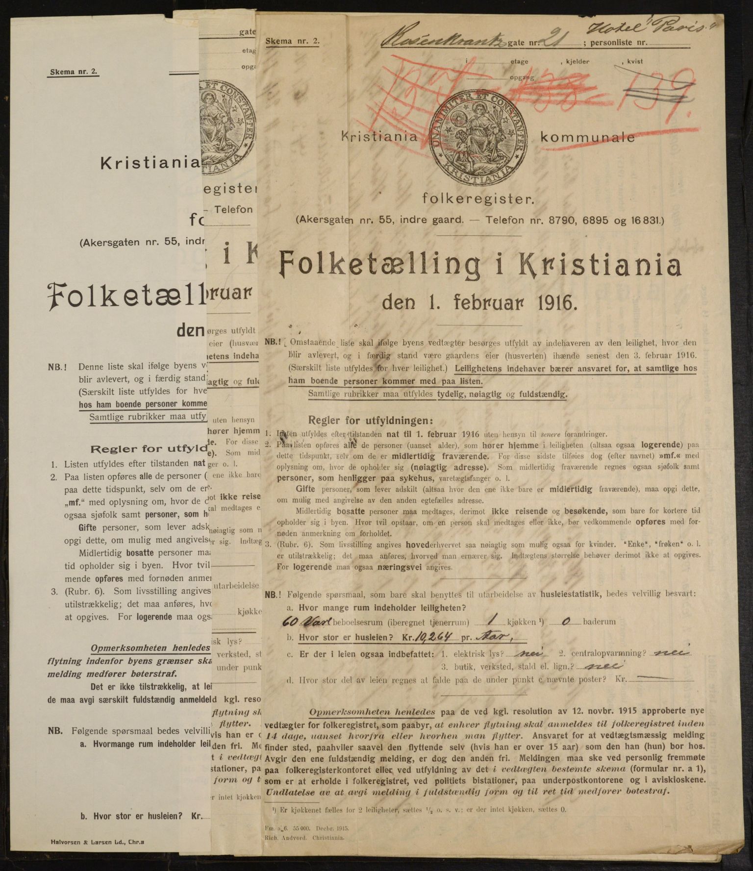 OBA, Municipal Census 1916 for Kristiania, 1916, p. 86273