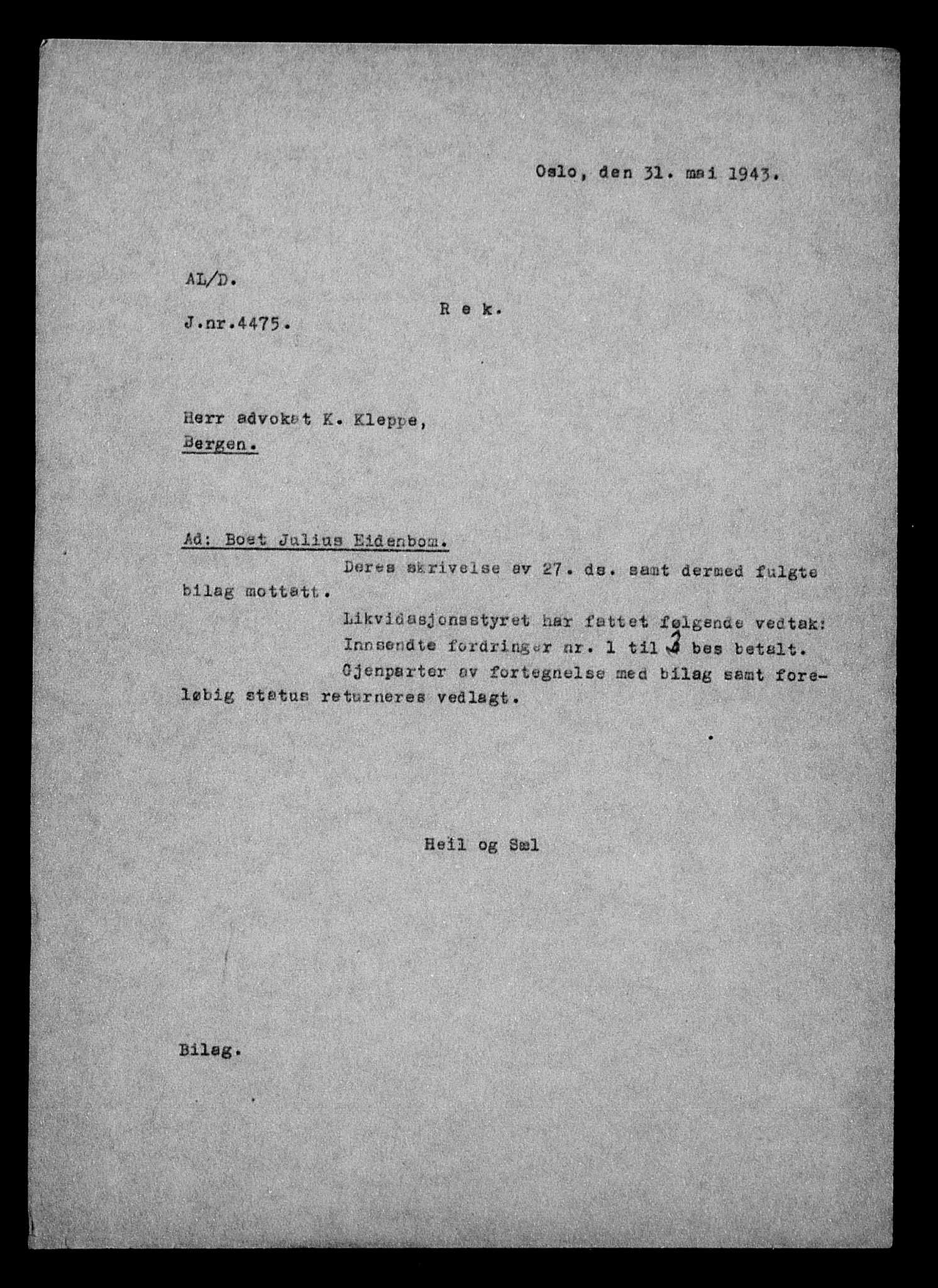 Justisdepartementet, Tilbakeføringskontoret for inndratte formuer, AV/RA-S-1564/H/Hc/Hcd/L0995: --, 1945-1947, p. 27