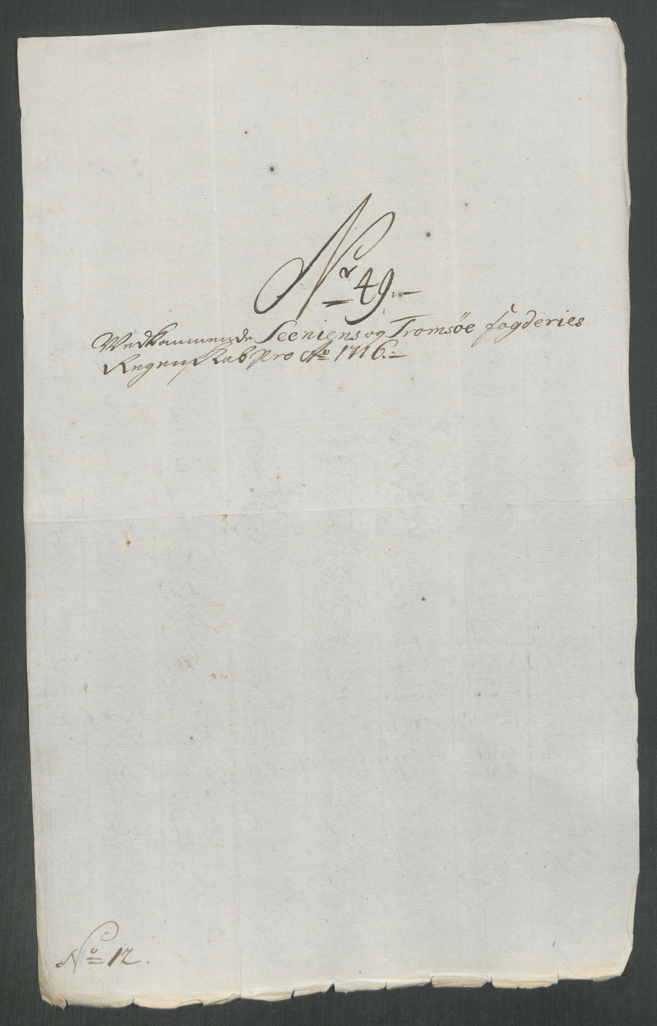 Rentekammeret inntil 1814, Reviderte regnskaper, Fogderegnskap, AV/RA-EA-4092/R68/L4762: Fogderegnskap Senja og Troms, 1716, p. 282