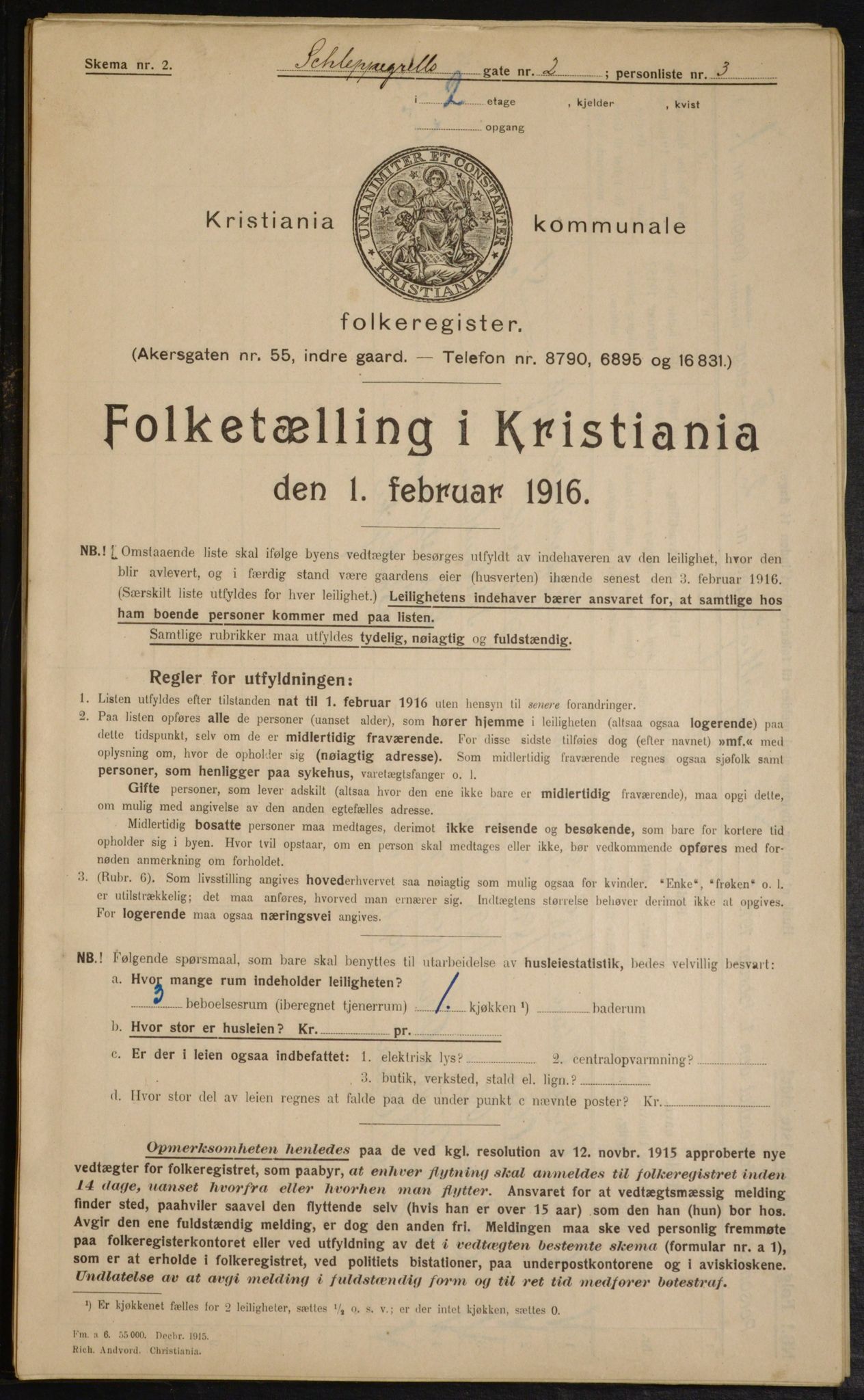 OBA, Municipal Census 1916 for Kristiania, 1916, p. 91787