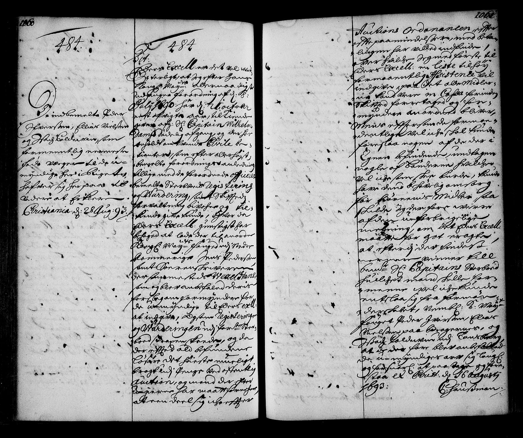 Stattholderembetet 1572-1771, AV/RA-EA-2870/Ae/L0010: Supplikasjons- og resolusjonsprotokoll, 1692-1693, p. 1060-1061