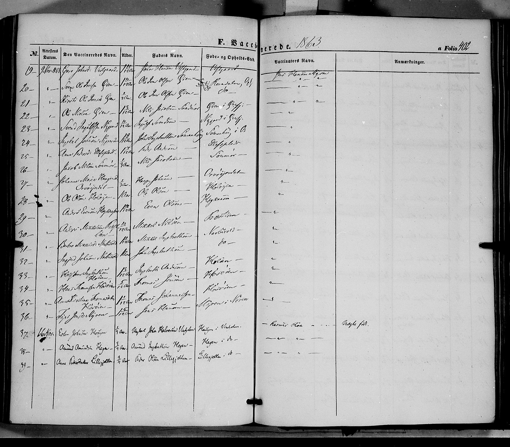 Tolga prestekontor, AV/SAH-PREST-062/K/L0006: Parish register (official) no. 6, 1852-1876, p. 402