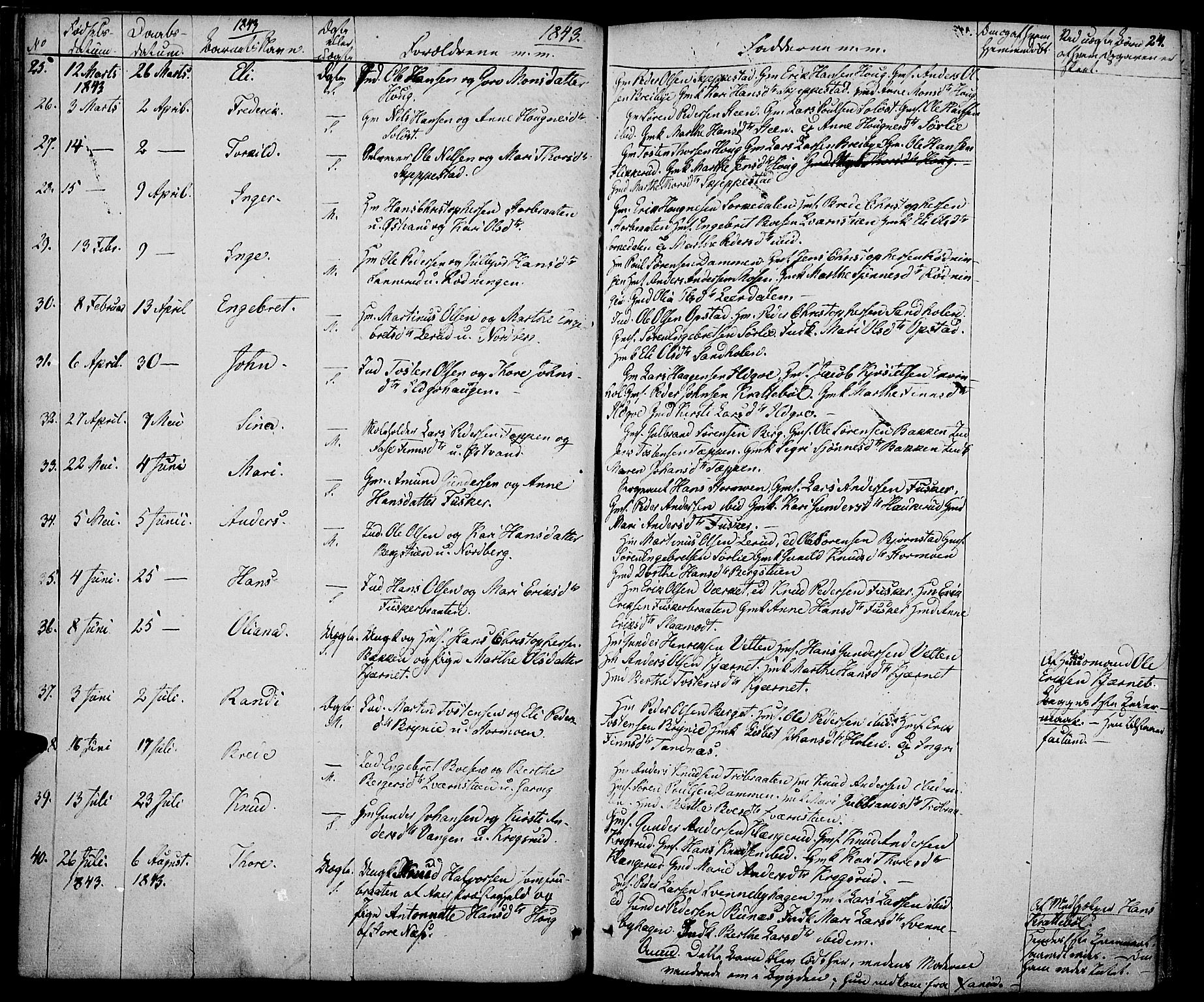 Nord-Odal prestekontor, AV/SAH-PREST-032/H/Ha/Haa/L0002: Parish register (official) no. 2, 1839-1850, p. 24