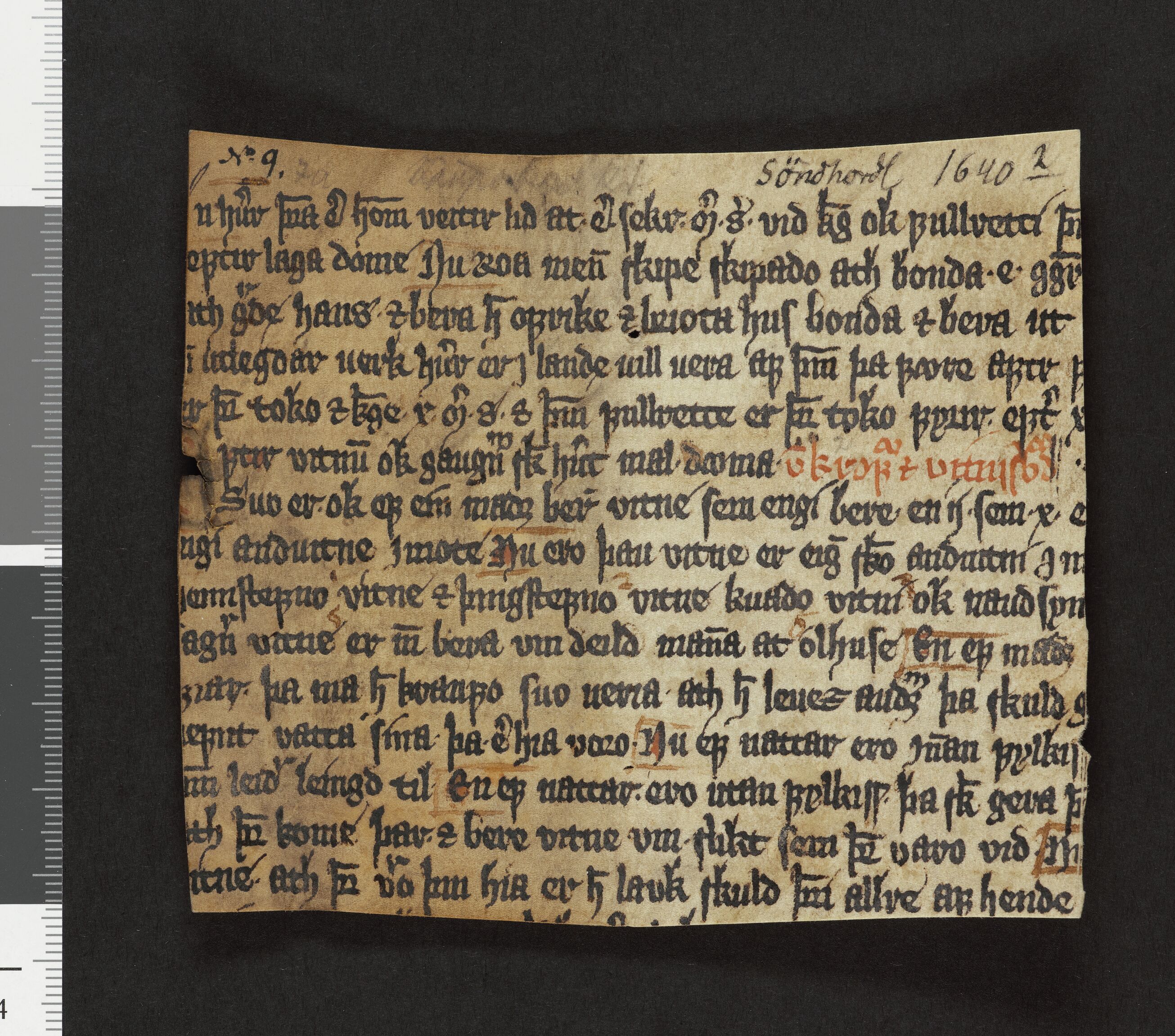 Riksarkivets diplomsamling, AV/RA-EA-5965/F26/L0002: Norrøne membranfragmenter bestand 2-9 (10), 1100-1536, p. 241