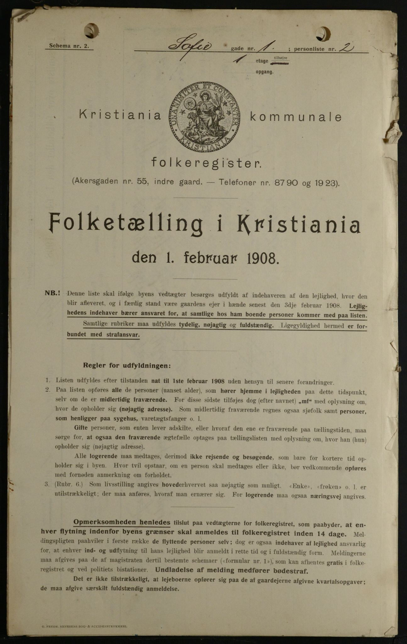 OBA, Municipal Census 1908 for Kristiania, 1908, p. 88820