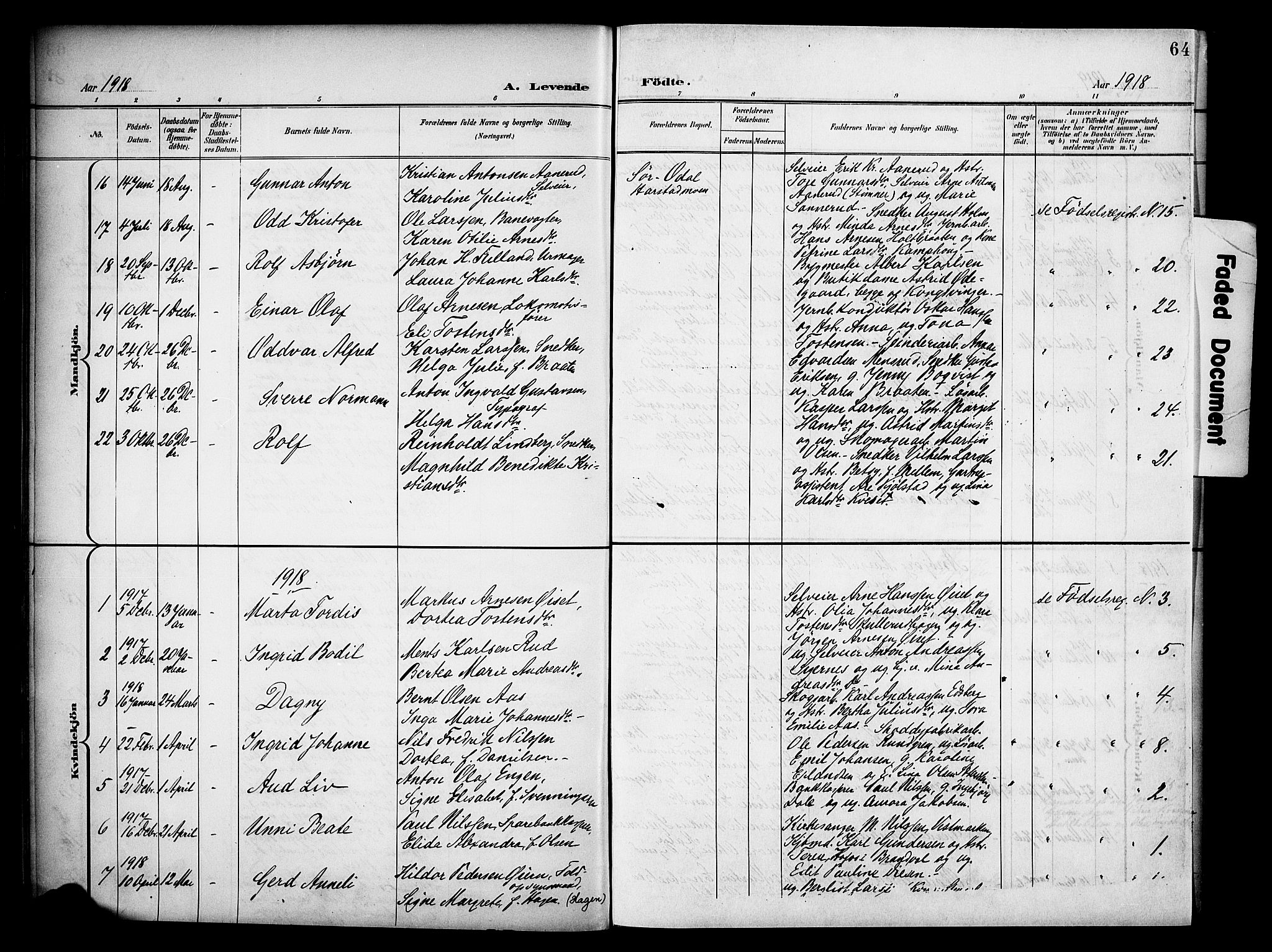Vinger prestekontor, SAH/PREST-024/H/Ha/Haa/L0016: Parish register (official) no. 16, 1898-1920, p. 64