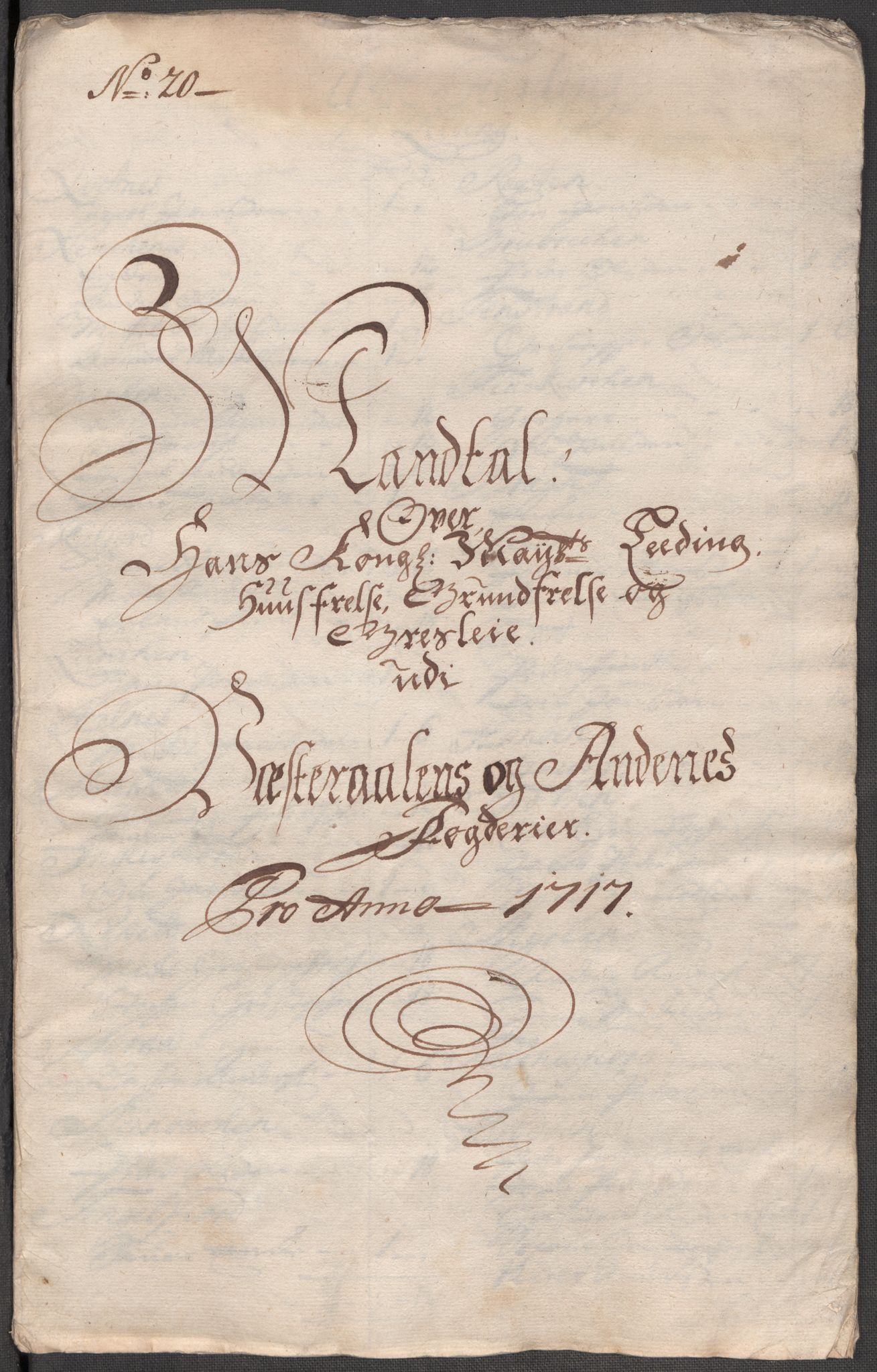 Rentekammeret inntil 1814, Reviderte regnskaper, Fogderegnskap, RA/EA-4092/R67/L4683: Fogderegnskap Vesterålen, Andenes og Lofoten, 1717, p. 146