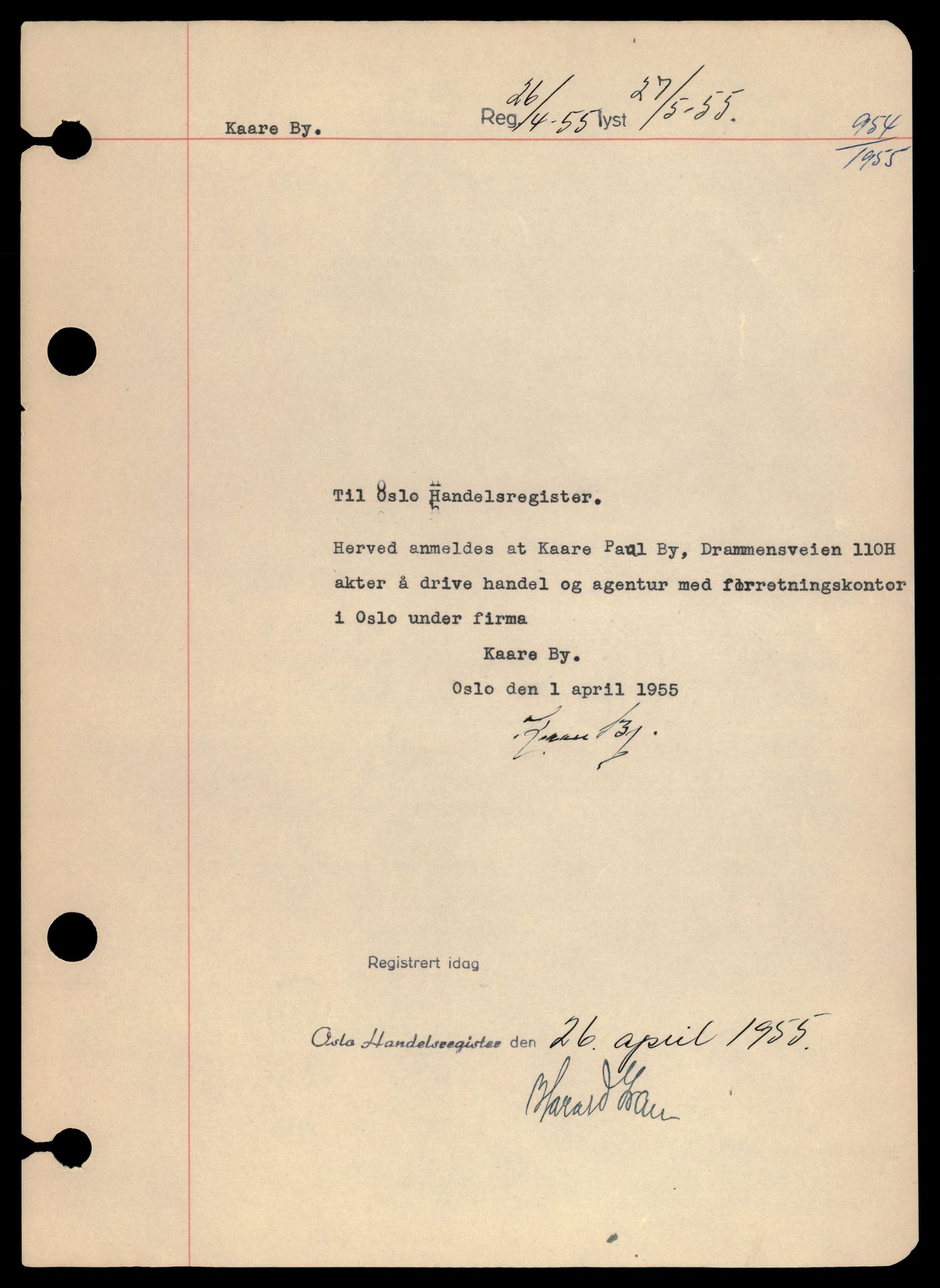 Oslo byfogd, Handelsregisteret, AV/SAT-A-10867/G/Gb/Gba/L0022: Enkeltmannsforetak, Ka-Kjek, 1944-1990