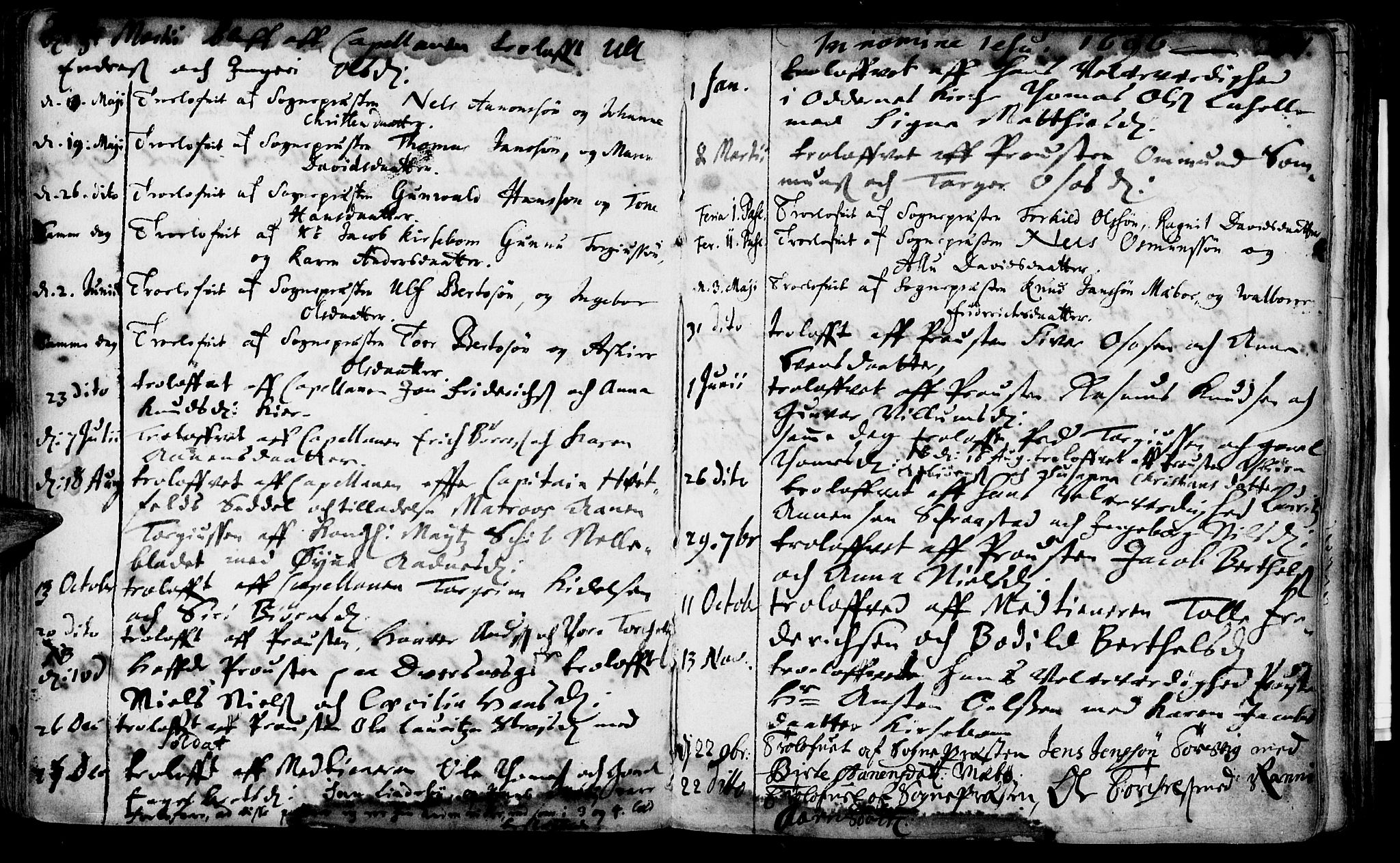 Oddernes sokneprestkontor, SAK/1111-0033/F/Fa/Faa/L0001: Parish register (official) no. A 1, 1692-1718, p. 380-381