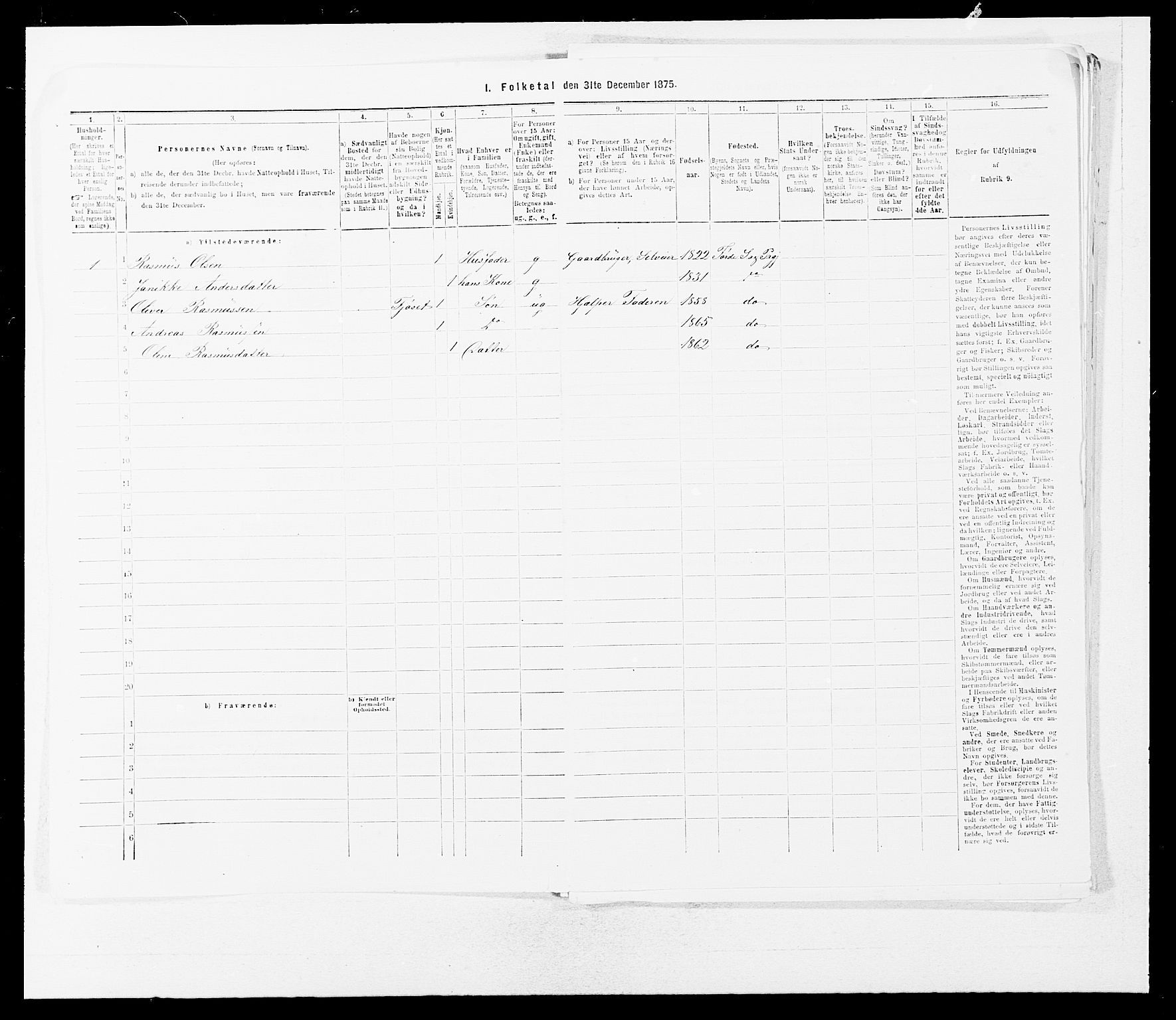 SAB, 1875 census for 1432P Førde, 1875, p. 480