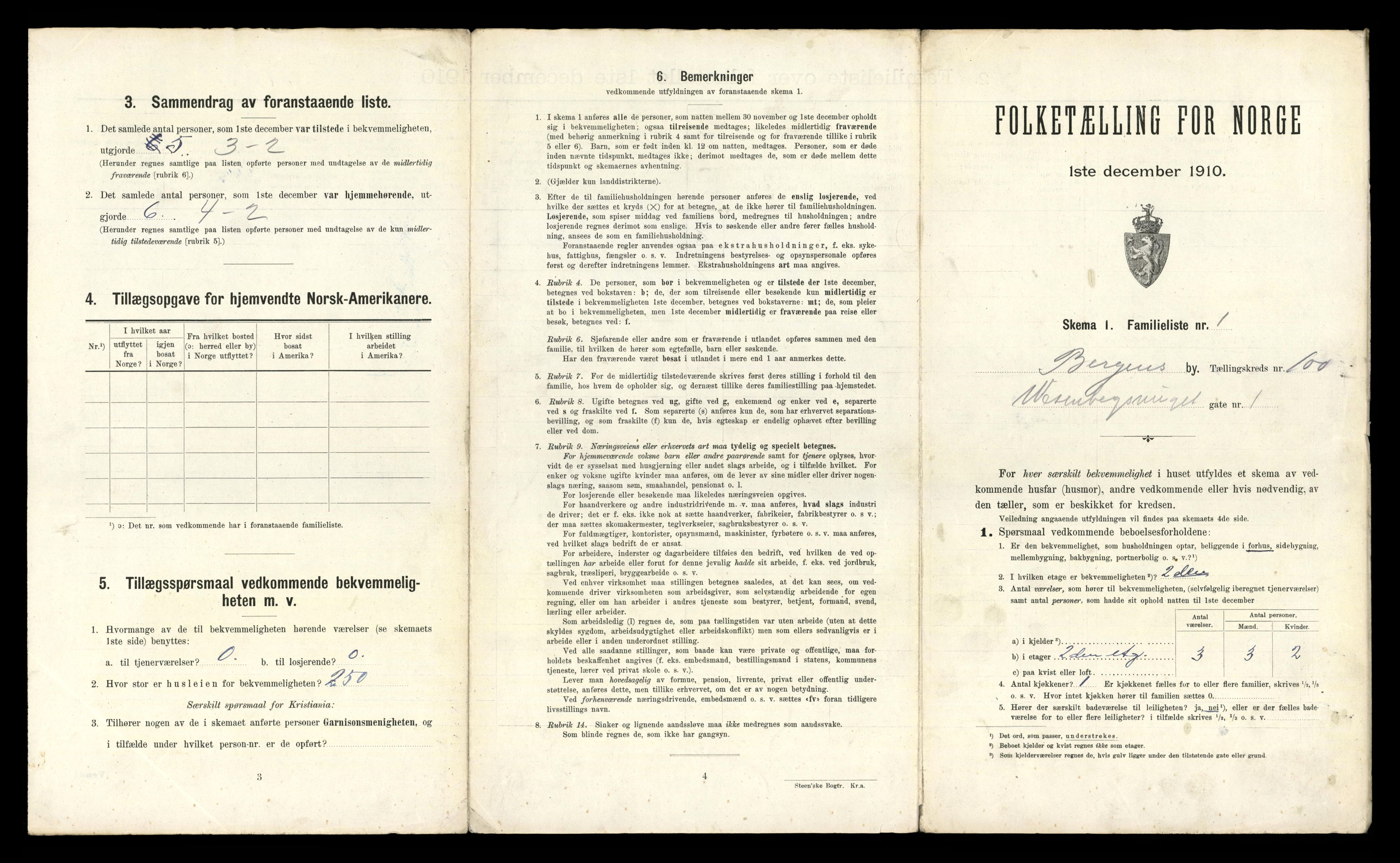 RA, 1910 census for Bergen, 1910, p. 34697