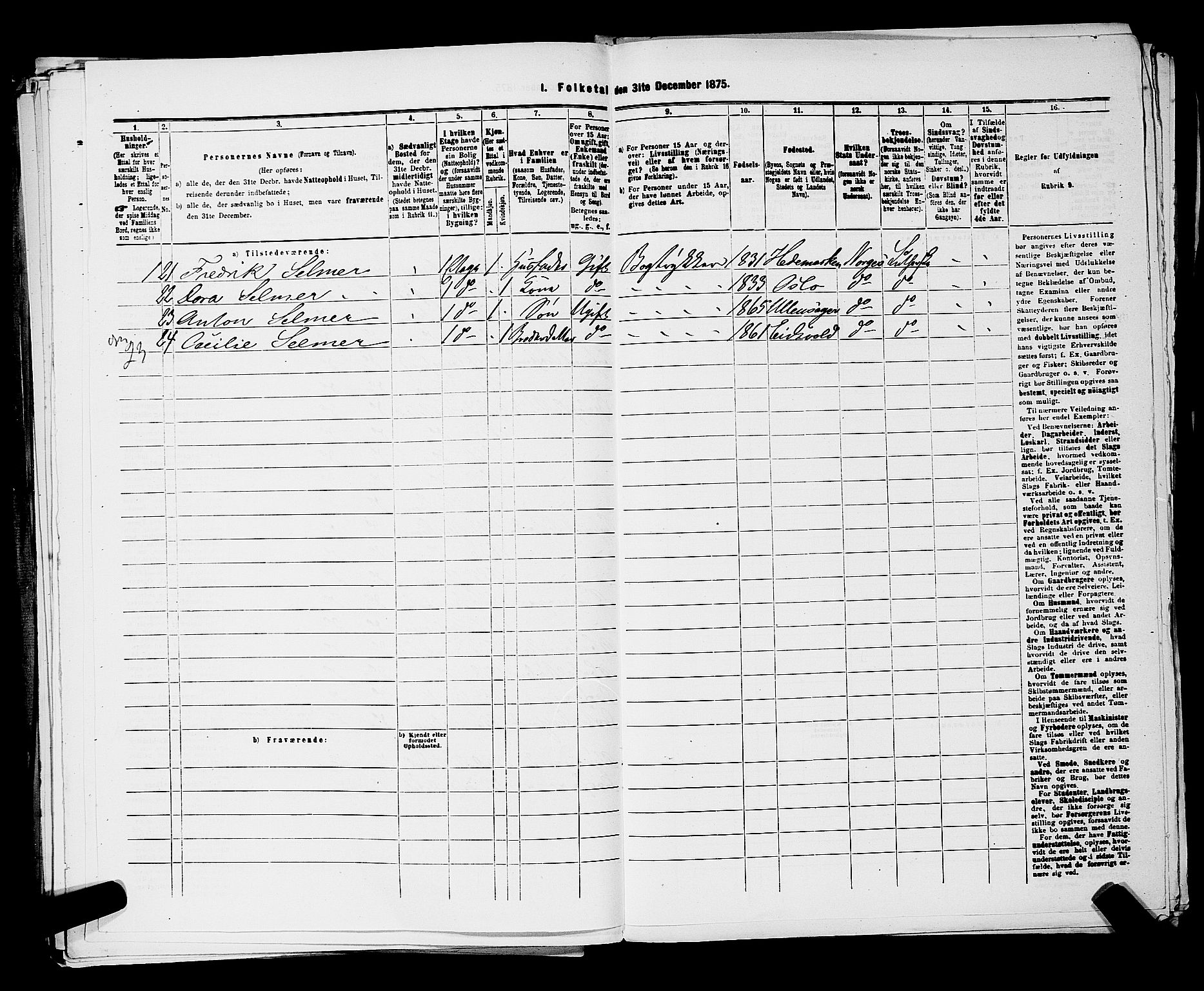 RA, 1875 census for 0301 Kristiania, 1875, p. 5552