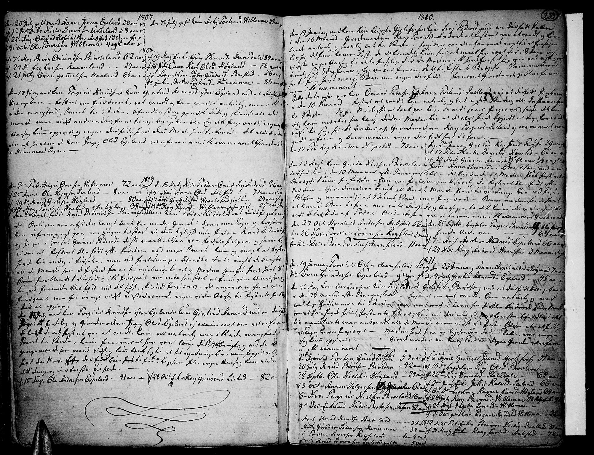 Sør-Audnedal sokneprestkontor, SAK/1111-0039/F/Fa/Fab/L0002: Parish register (official) no. A 2 /4, 1768-1814, p. 233