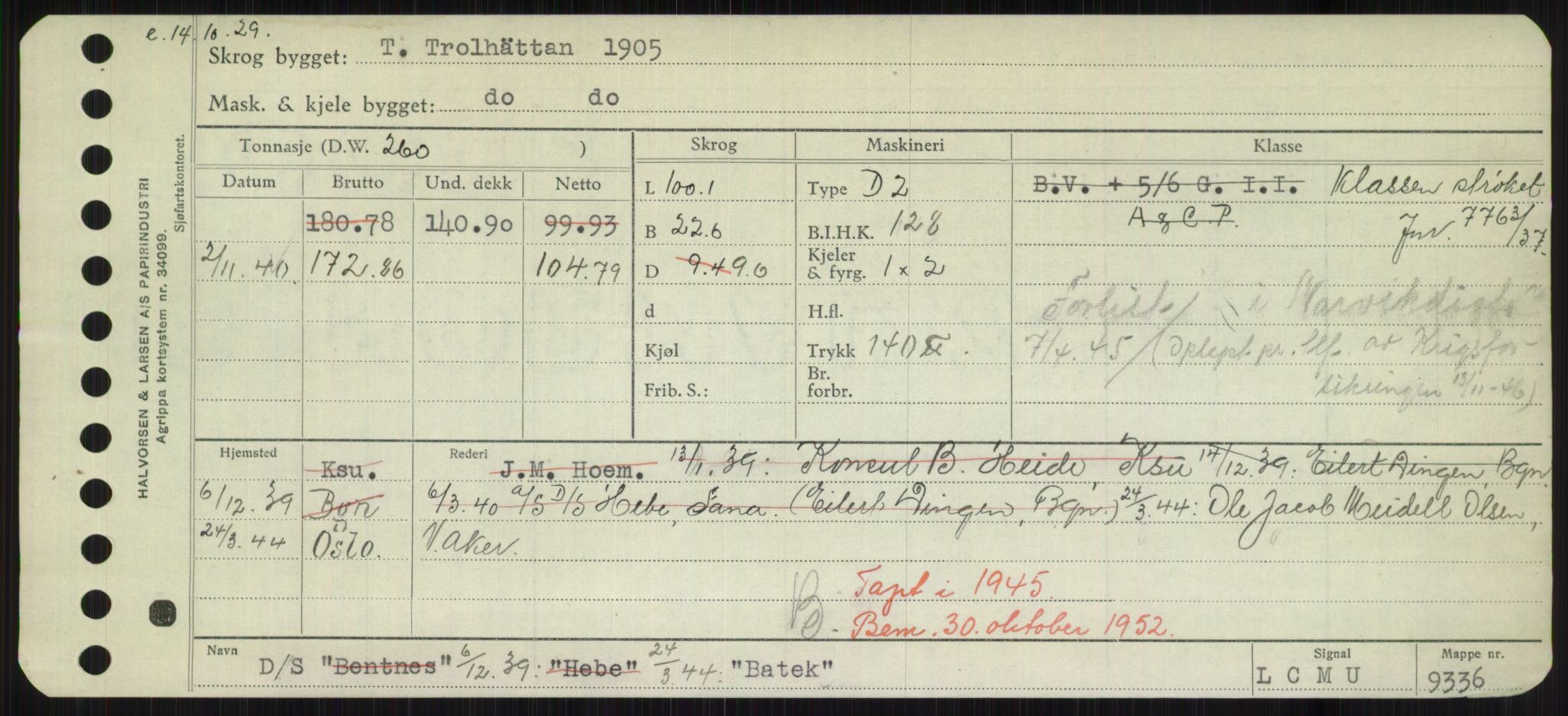 Sjøfartsdirektoratet med forløpere, Skipsmålingen, AV/RA-S-1627/H/Hd/L0003: Fartøy, B-Bev, p. 385