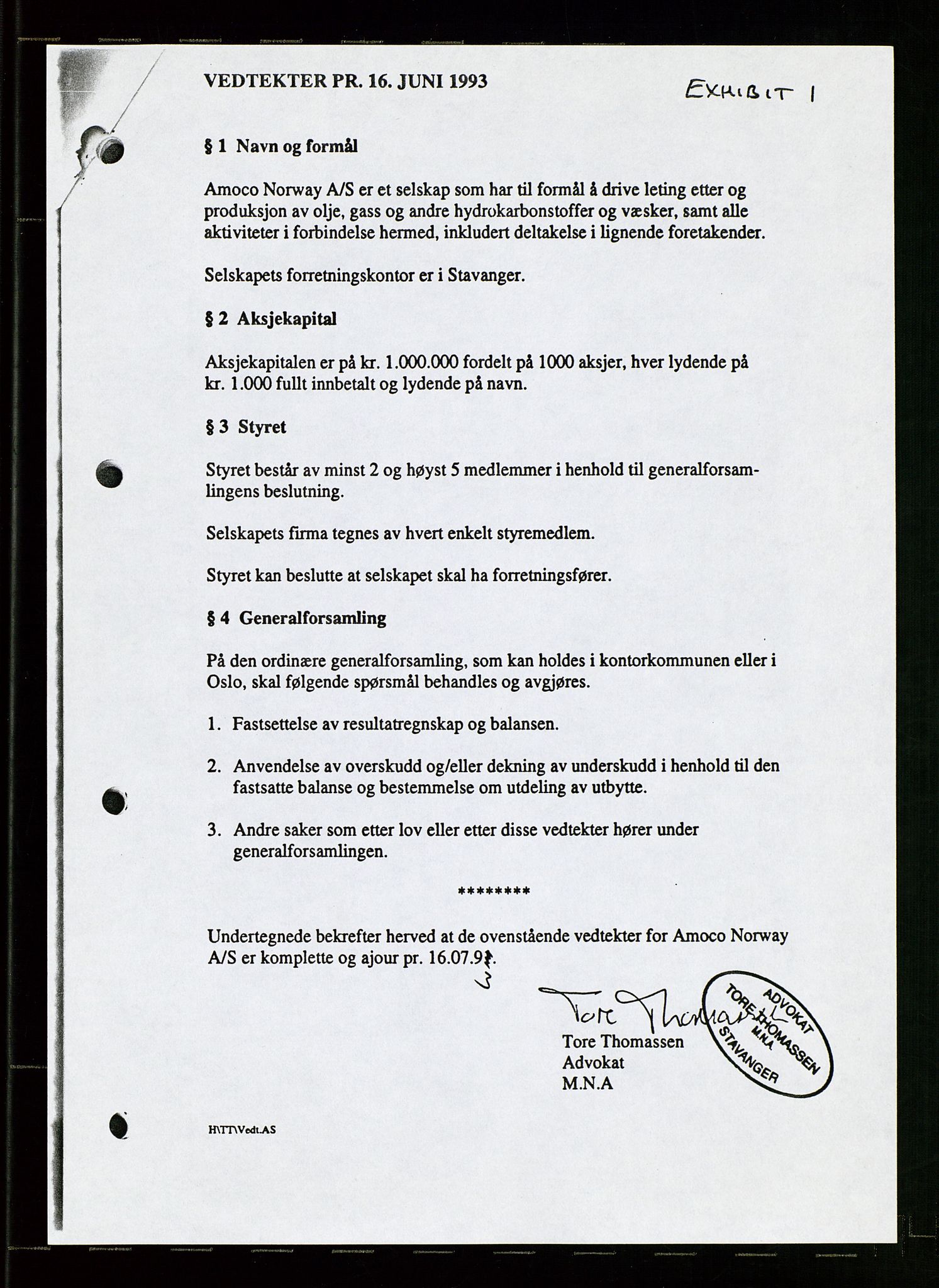 Pa 1740 - Amoco Norway Oil Company, AV/SAST-A-102405/22/A/Aa/L0001: Styreprotokoller og sakspapirer, 1965-1999, p. 136