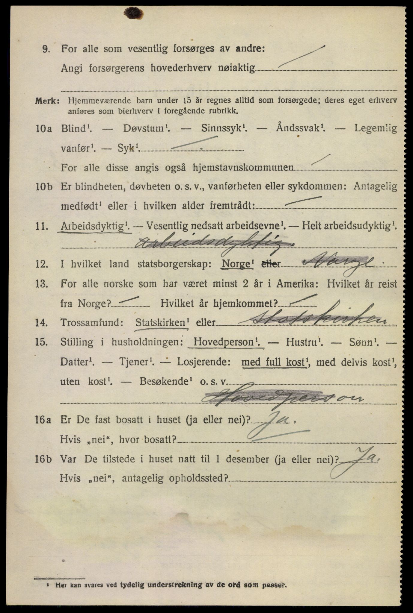 SAKO, 1920 census for Uvdal, 1920, p. 3078