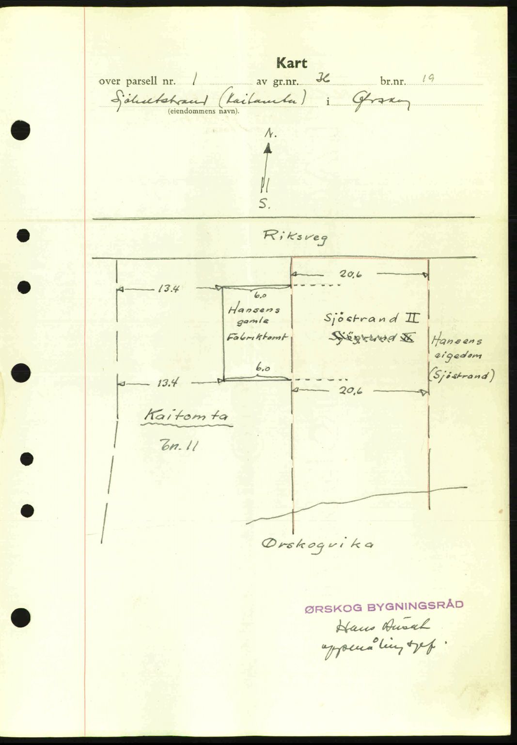 Nordre Sunnmøre sorenskriveri, AV/SAT-A-0006/1/2/2C/2Ca: Mortgage book no. A20a, 1945-1945, Diary no: : 1134/1945